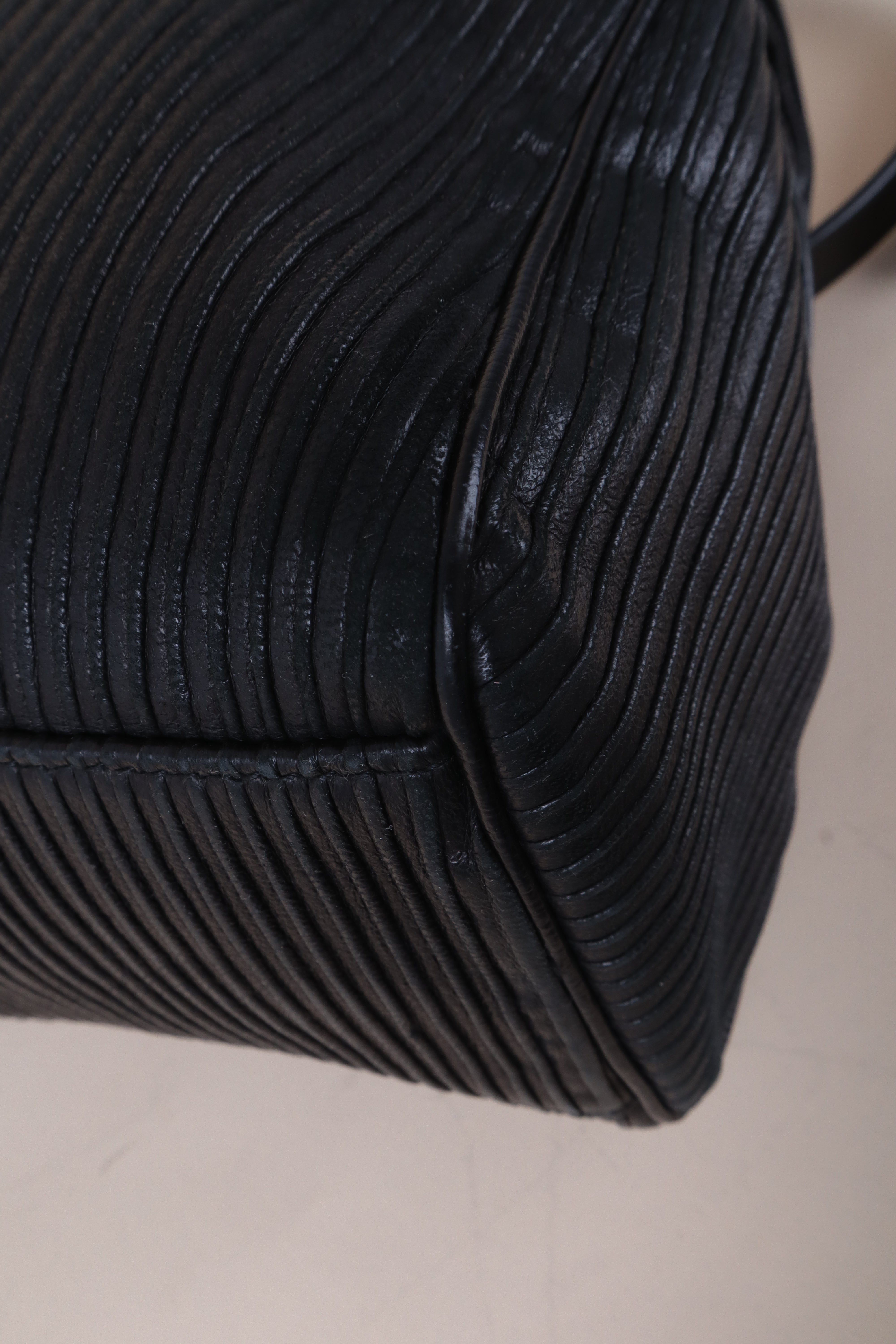 Dolce Gabbana black leather shoulder bag