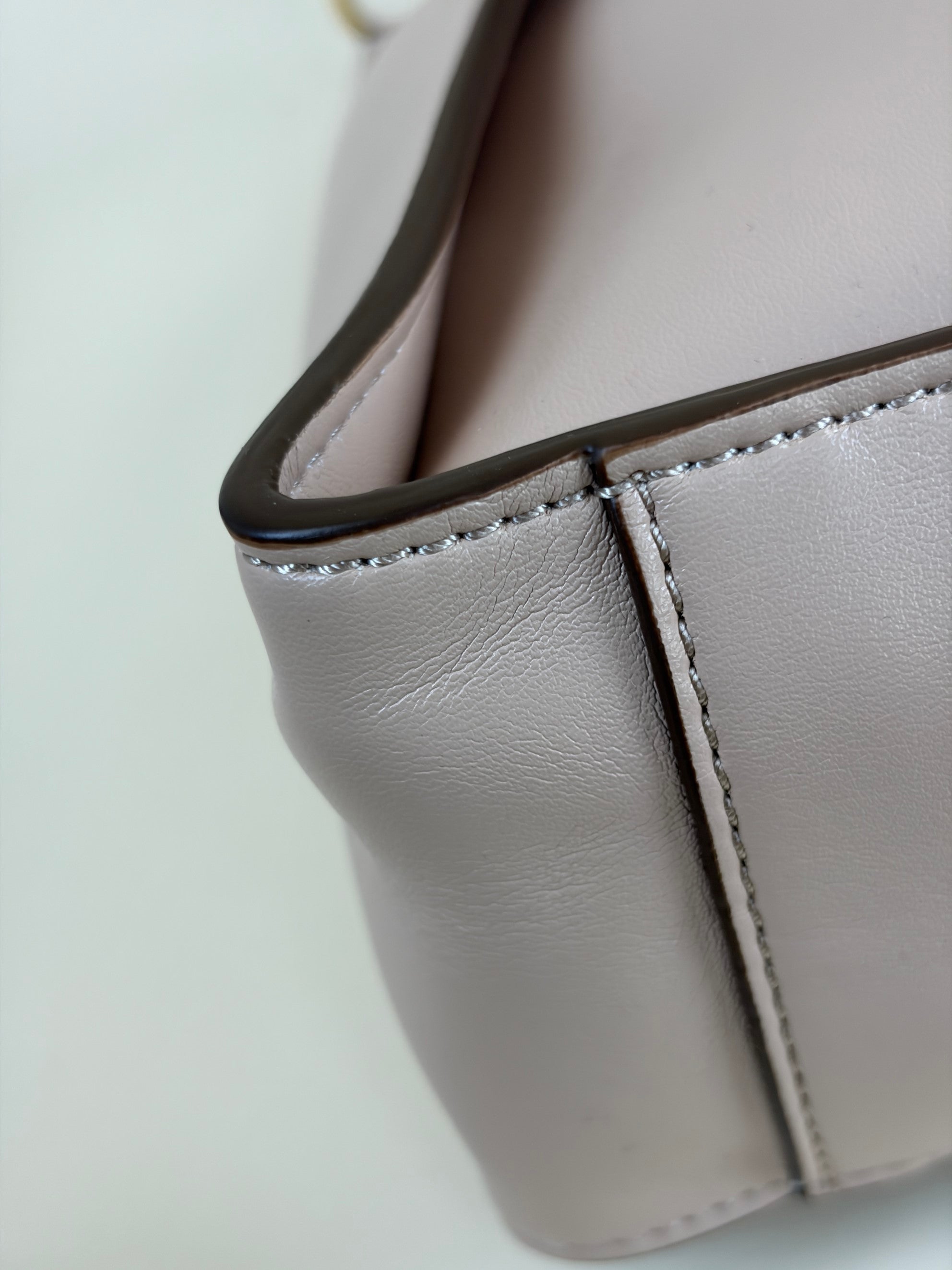 Stella Mccartney Nude Logo Square Crossbody Bag