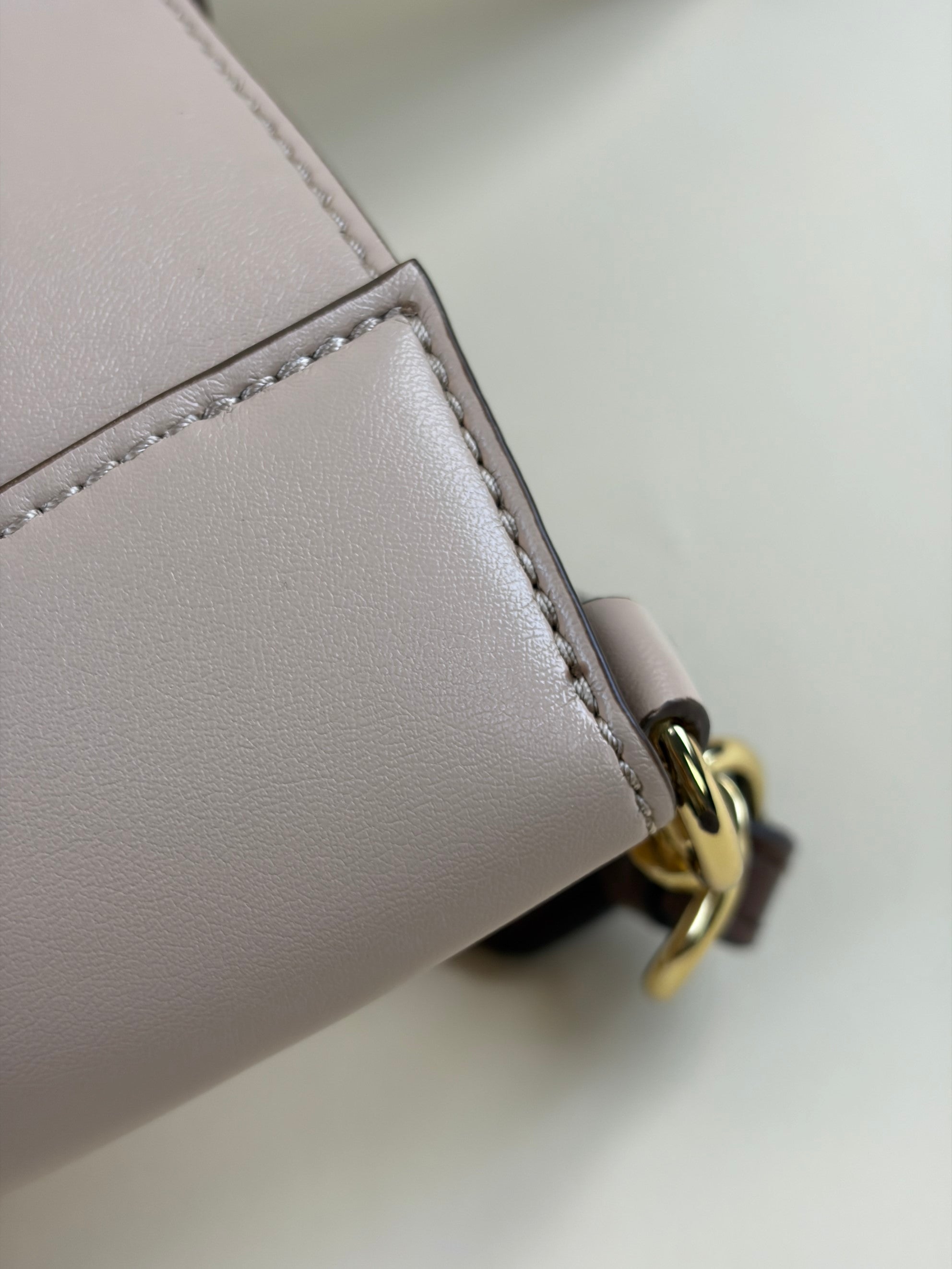 Stella Mccartney Nude Logo Square Crossbody Bag
