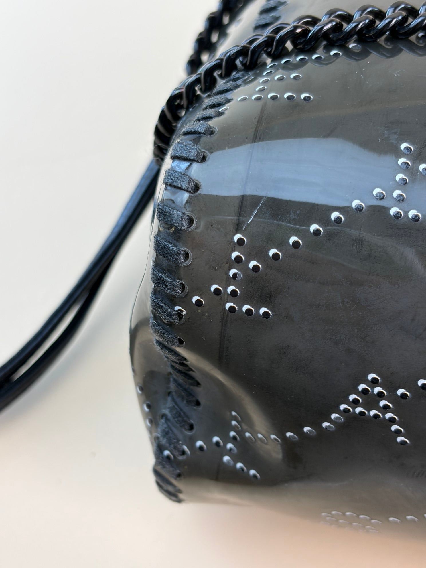 Stella Mccartney Black PVC Falabella Tote Bag