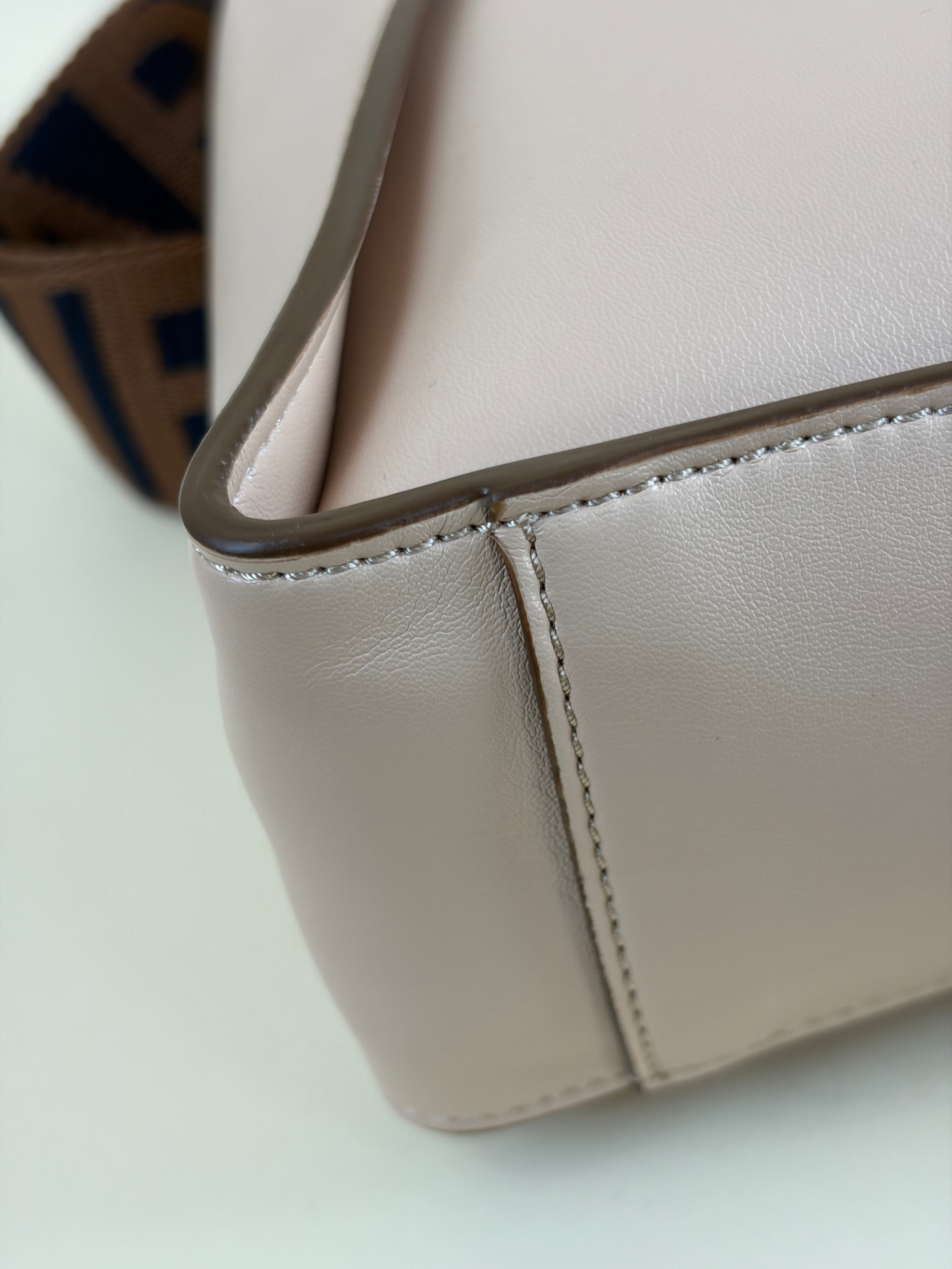 Stella Mccartney Nude Logo Square Crossbody Bag