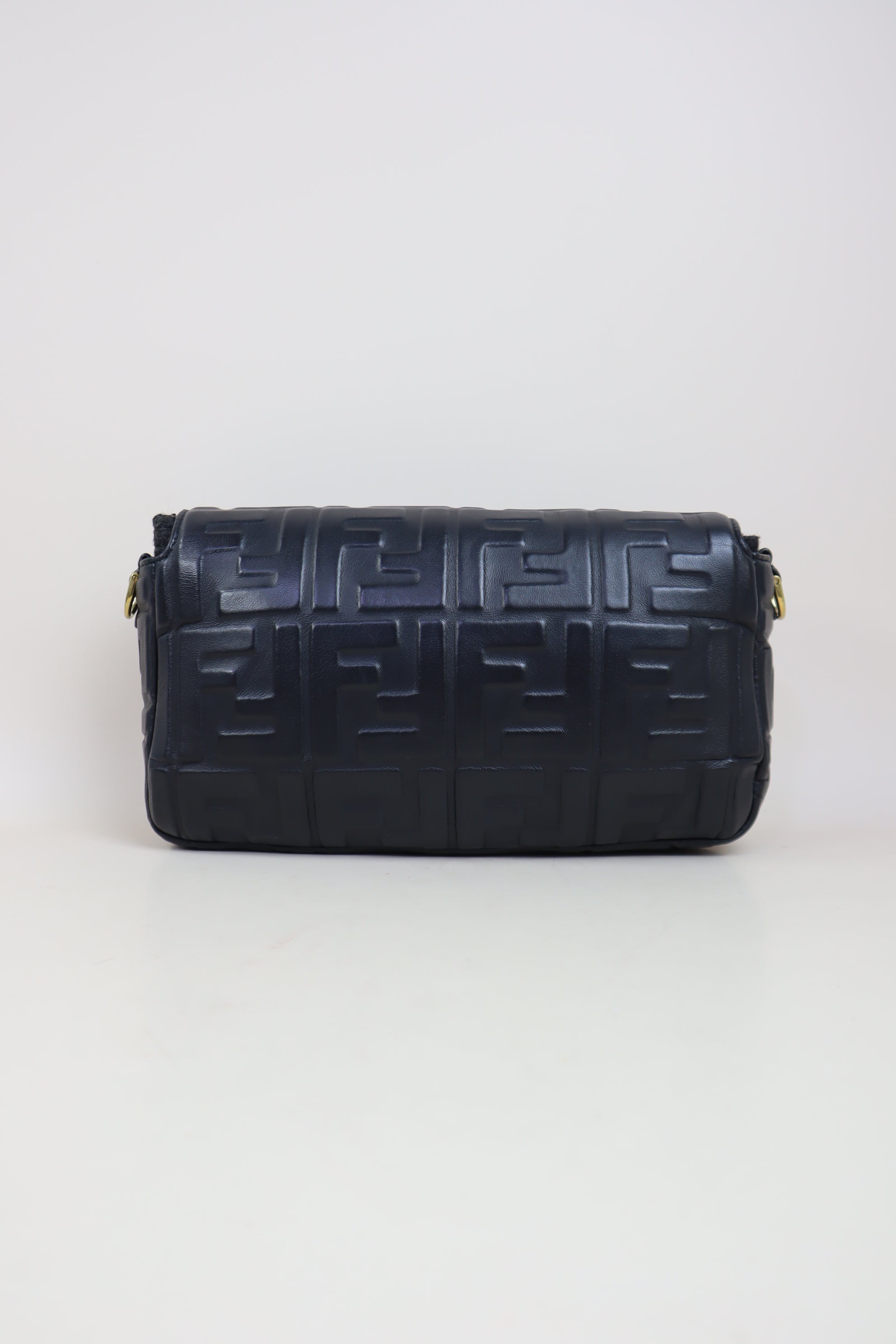 Fendi Black FF Baguette Shoulder Bag