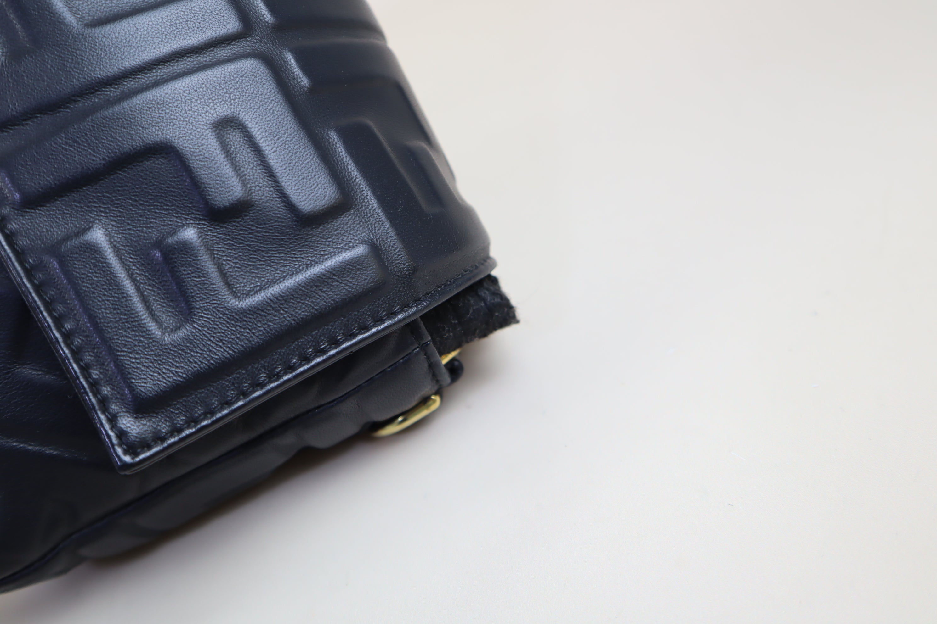 Fendi Black FF Baguette Shoulder Bag