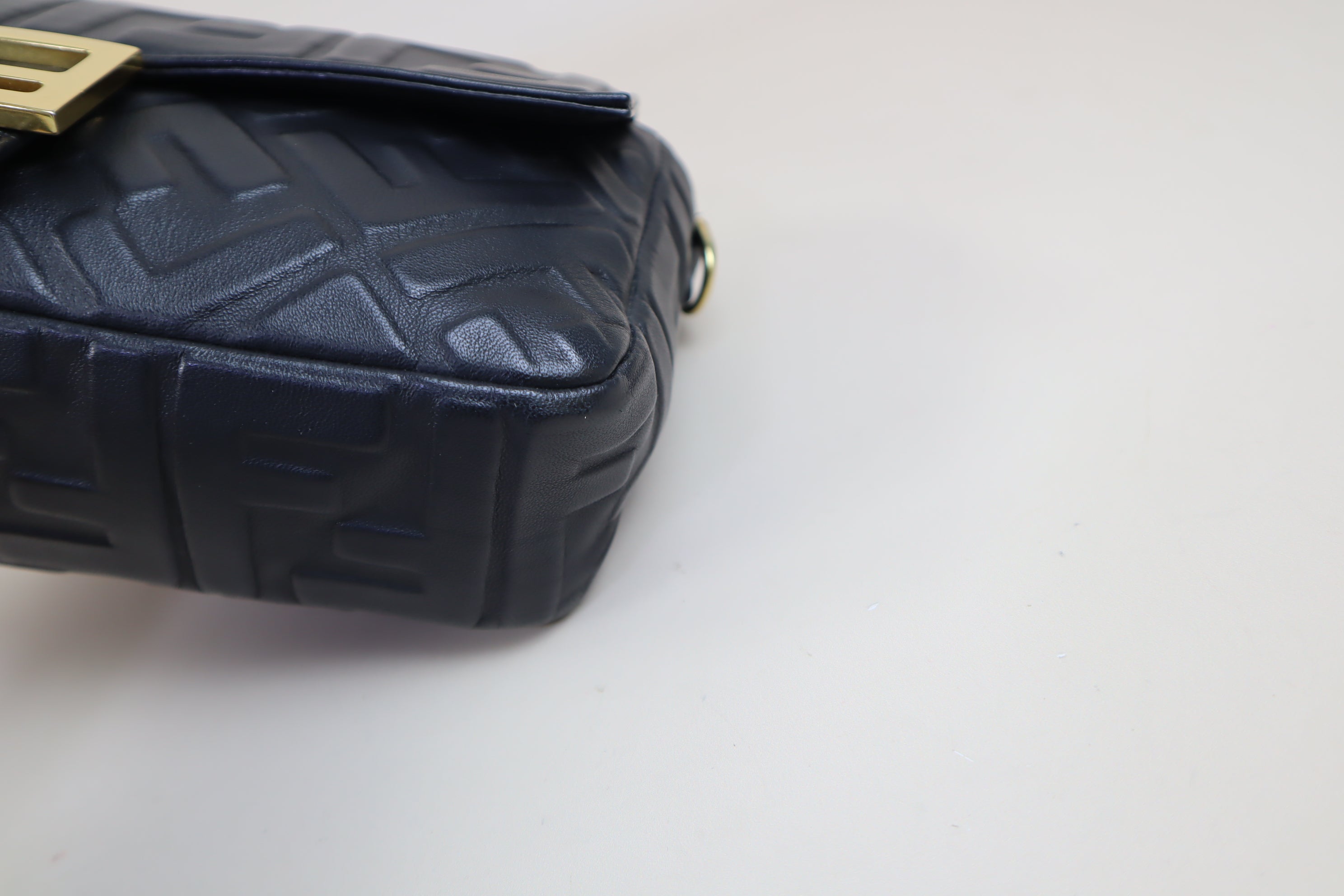 Fendi Black FF Baguette Shoulder Bag