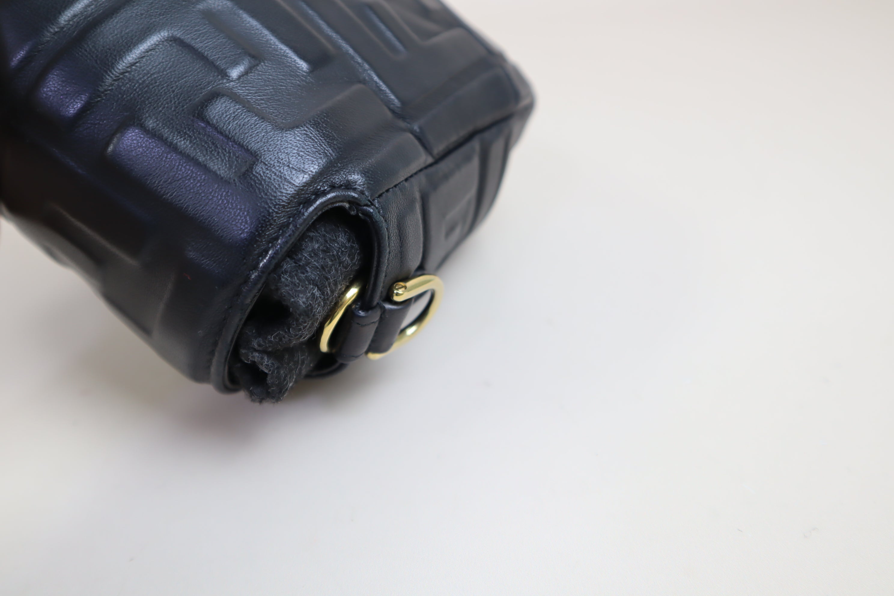 Fendi Black FF Baguette Shoulder Bag