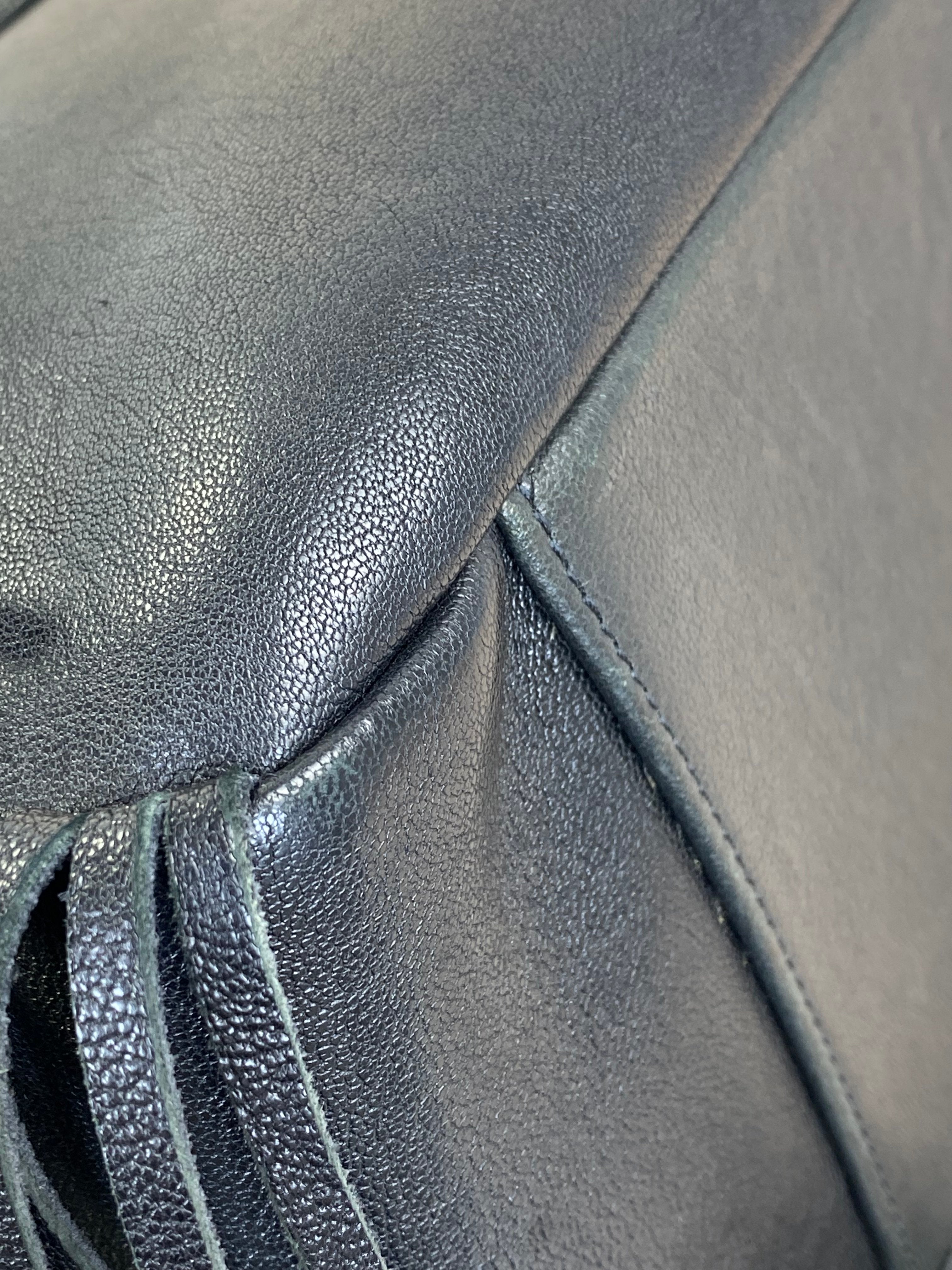 YSL Black Fringe Shopping Bag-handbag-YSL-The Closet Egypt