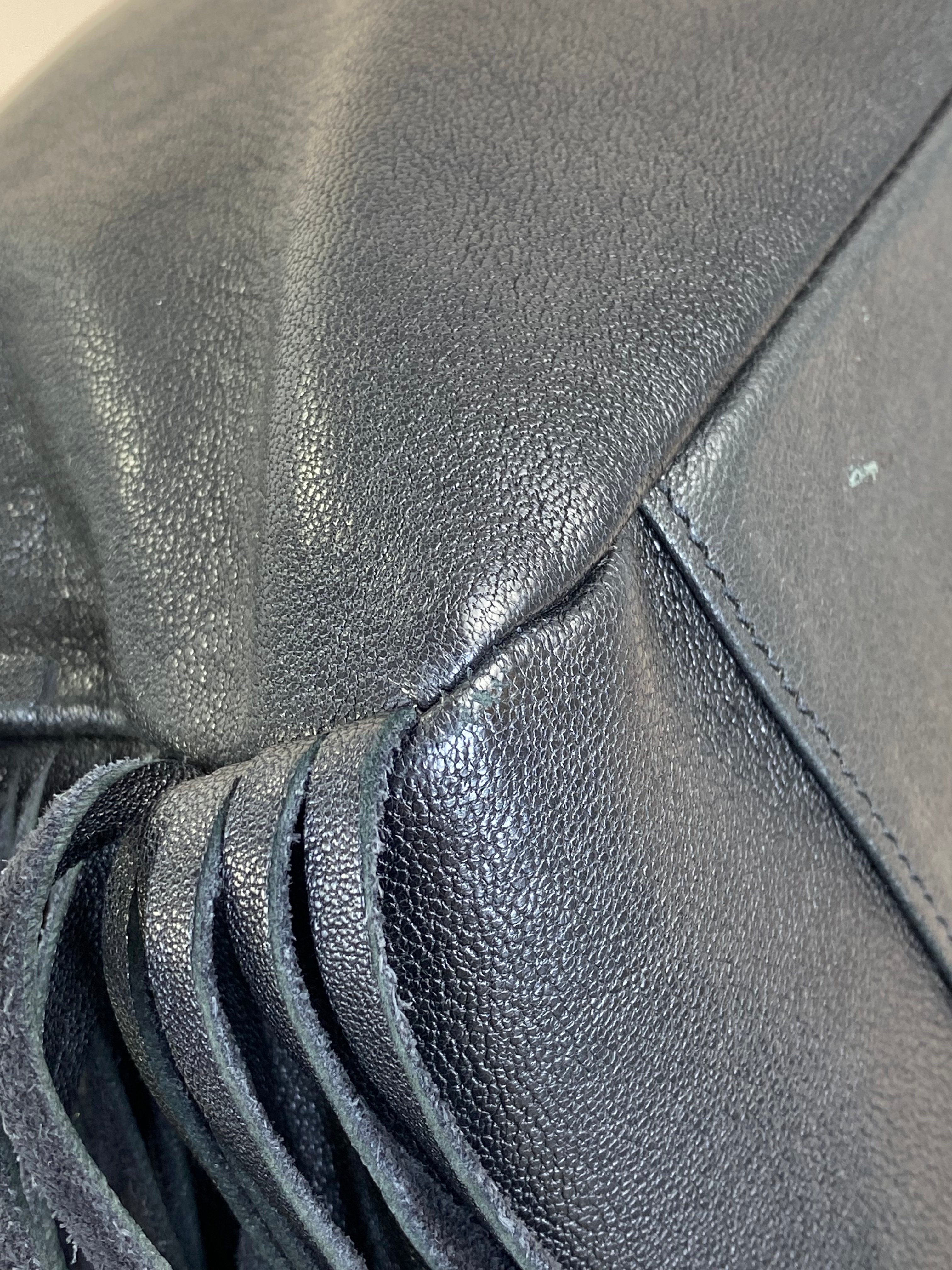 YSL Black Fringe Shopping Bag-handbag-YSL-The Closet Egypt