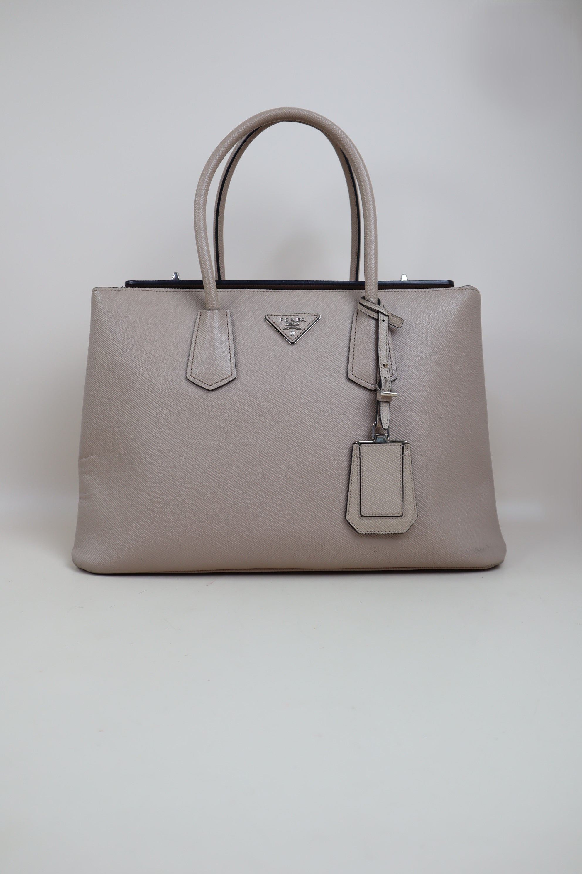 Prada Nude Twin Tote Bag