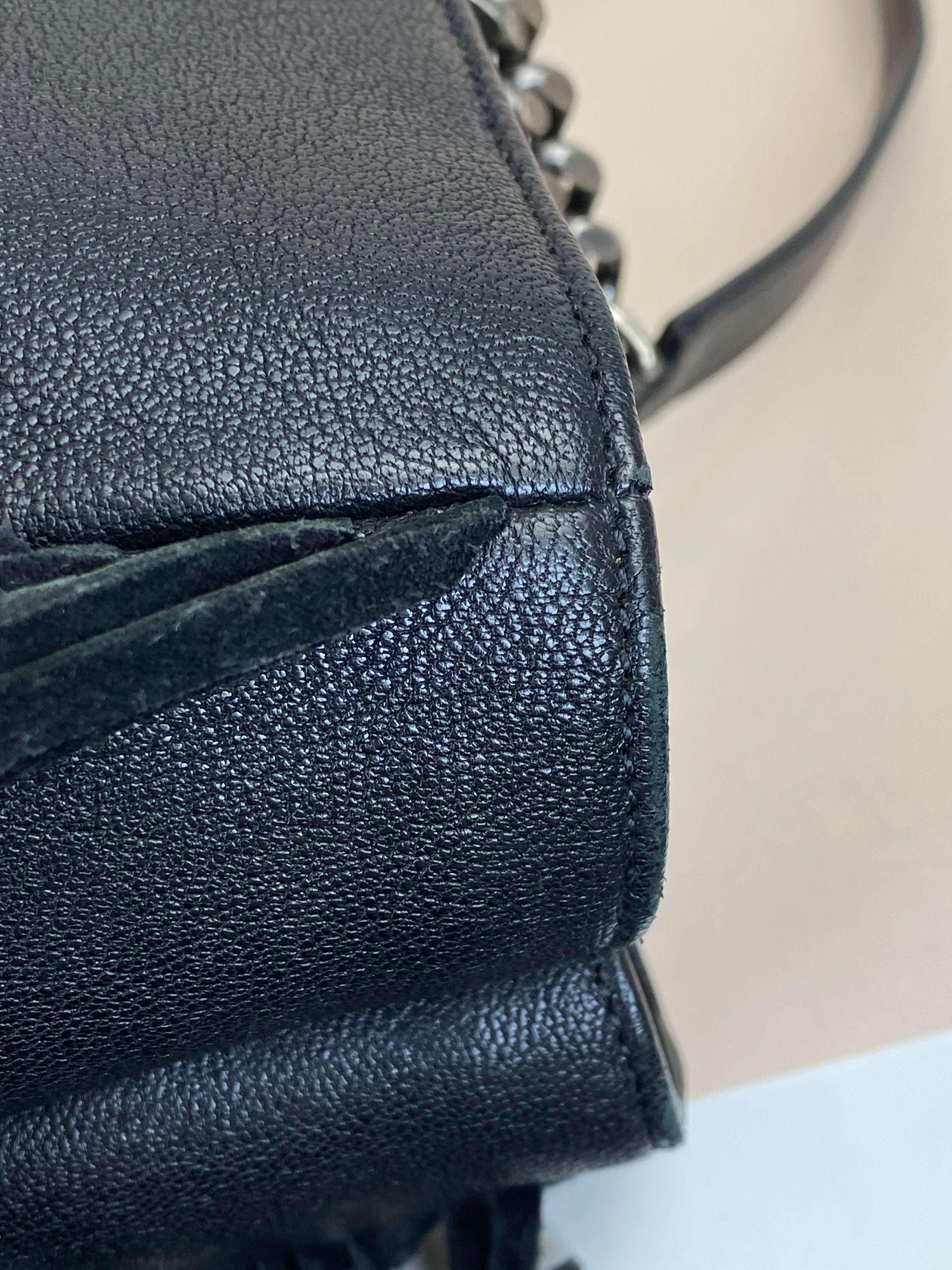 YSL Black Fringe Shopping Bag
