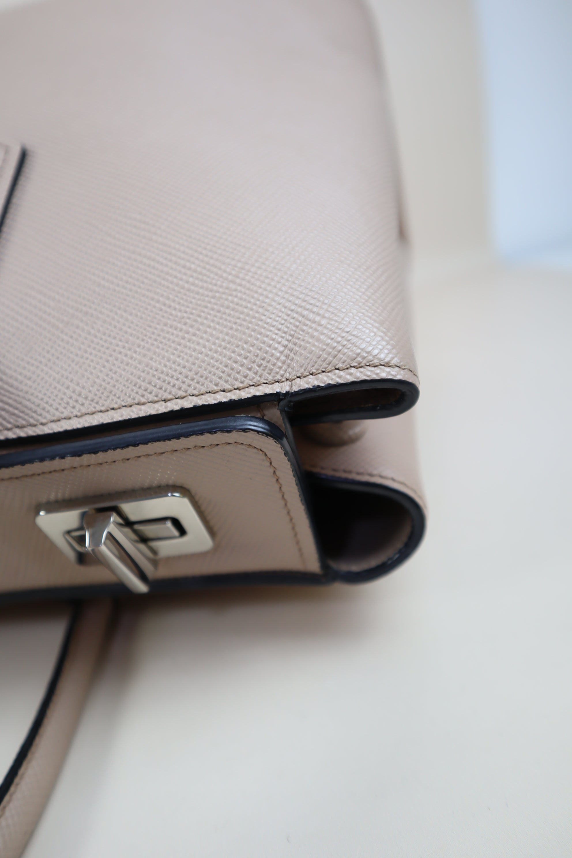 Prada Nude Twin Tote Bag