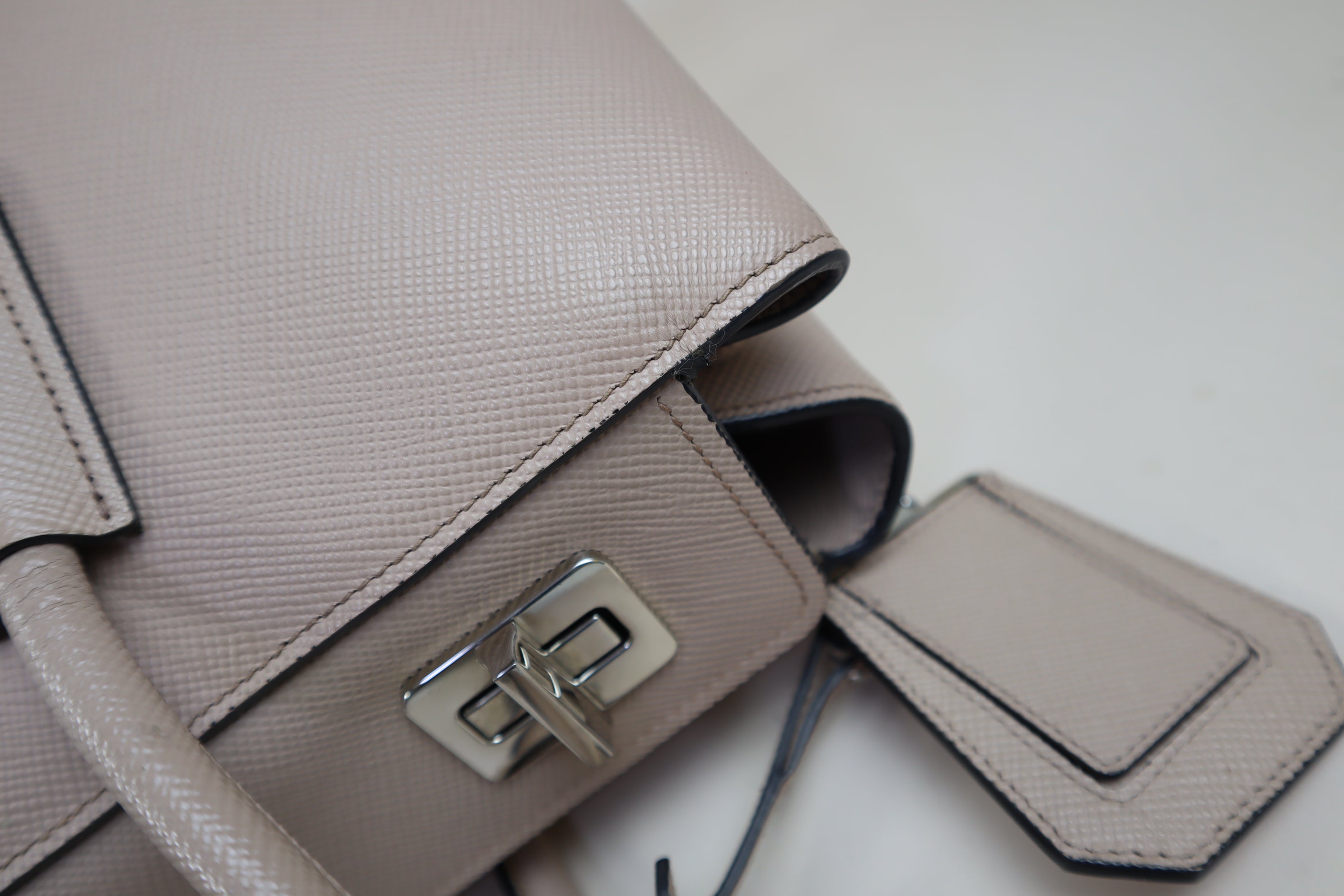 Prada Nude Twin Tote Bag