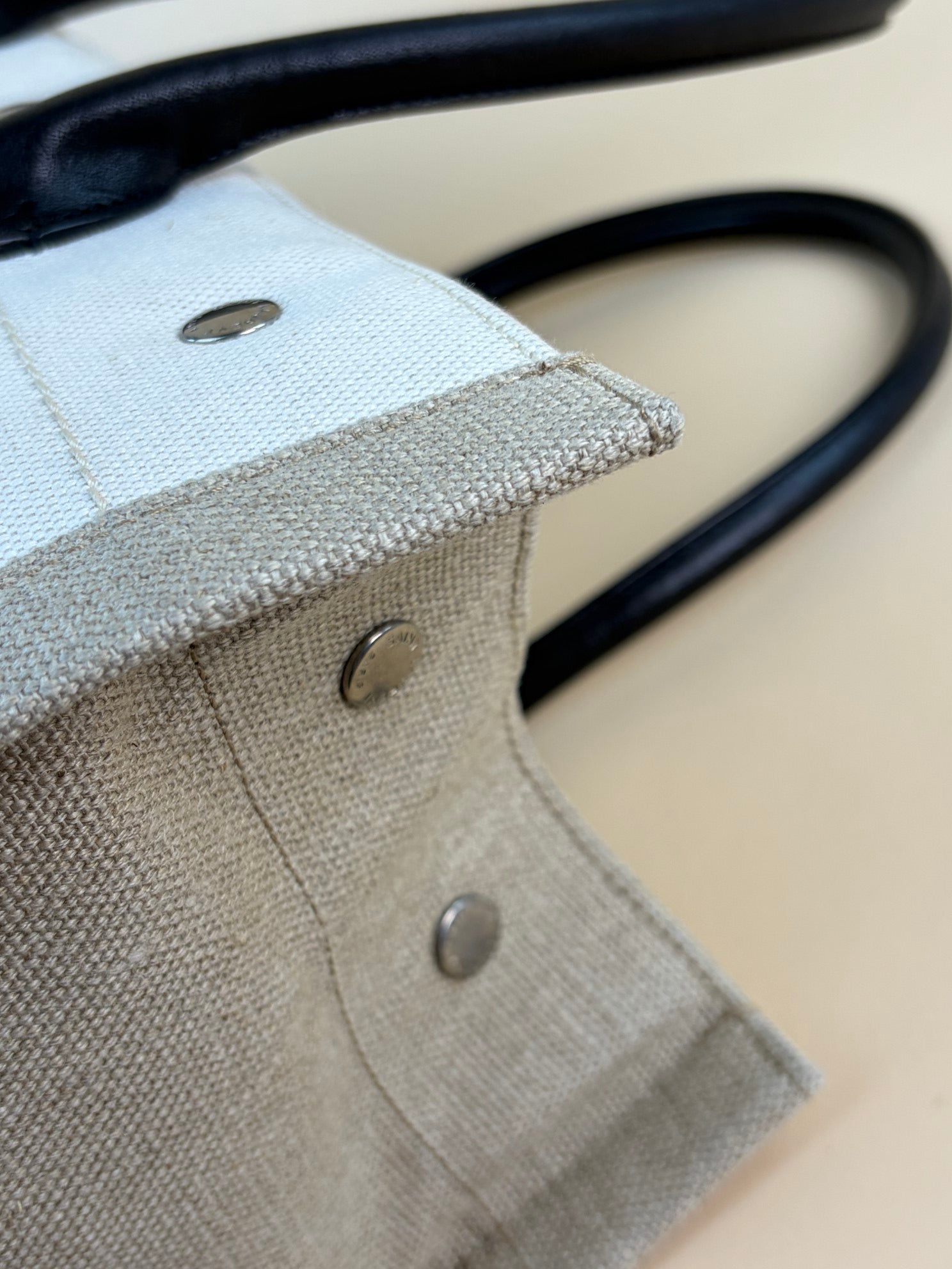 YSL Linen Small Rive Gauche Tote Bag