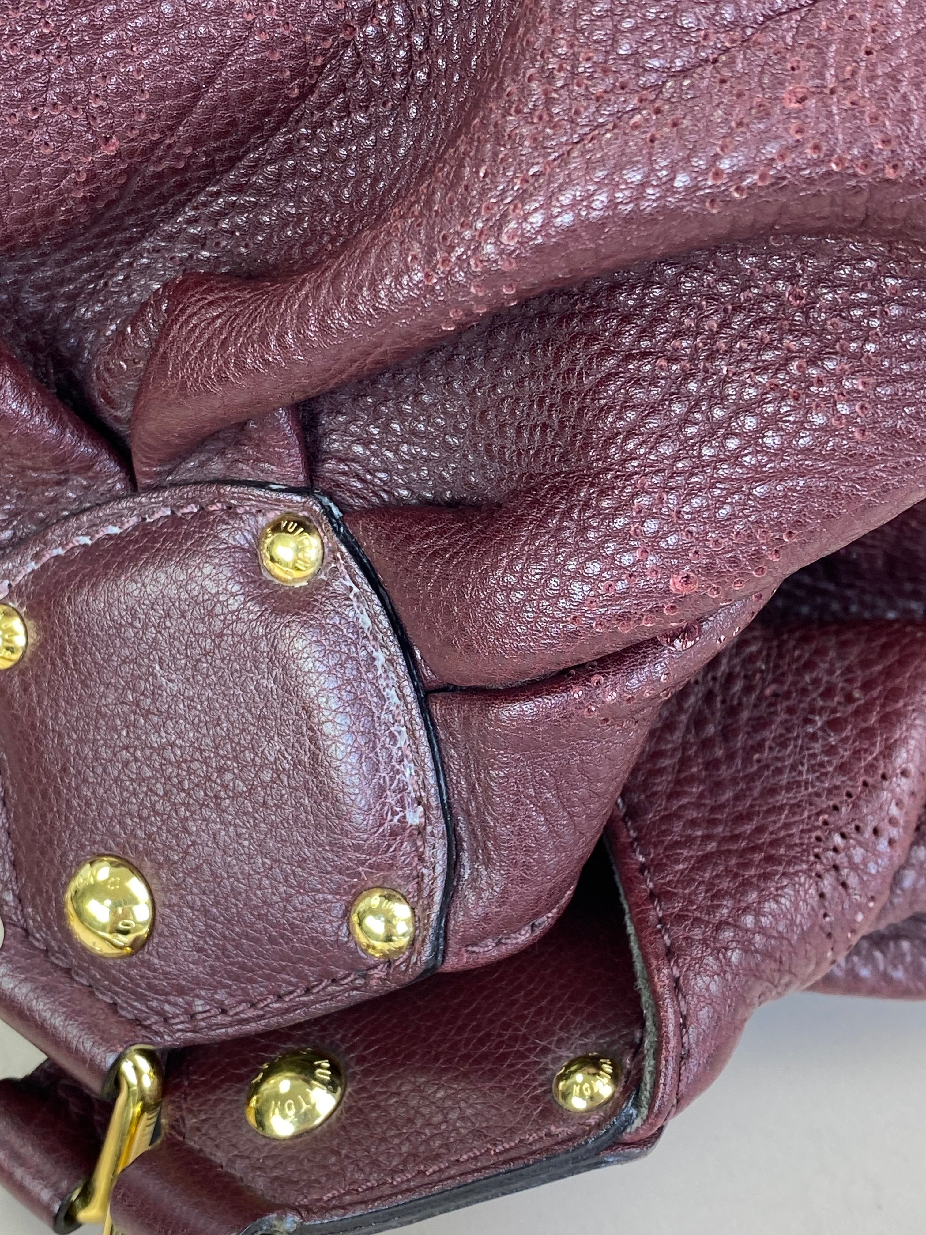 Louis Vuitton Burgundy Mahina Bordeaux Mini Lin Shoulder Bag