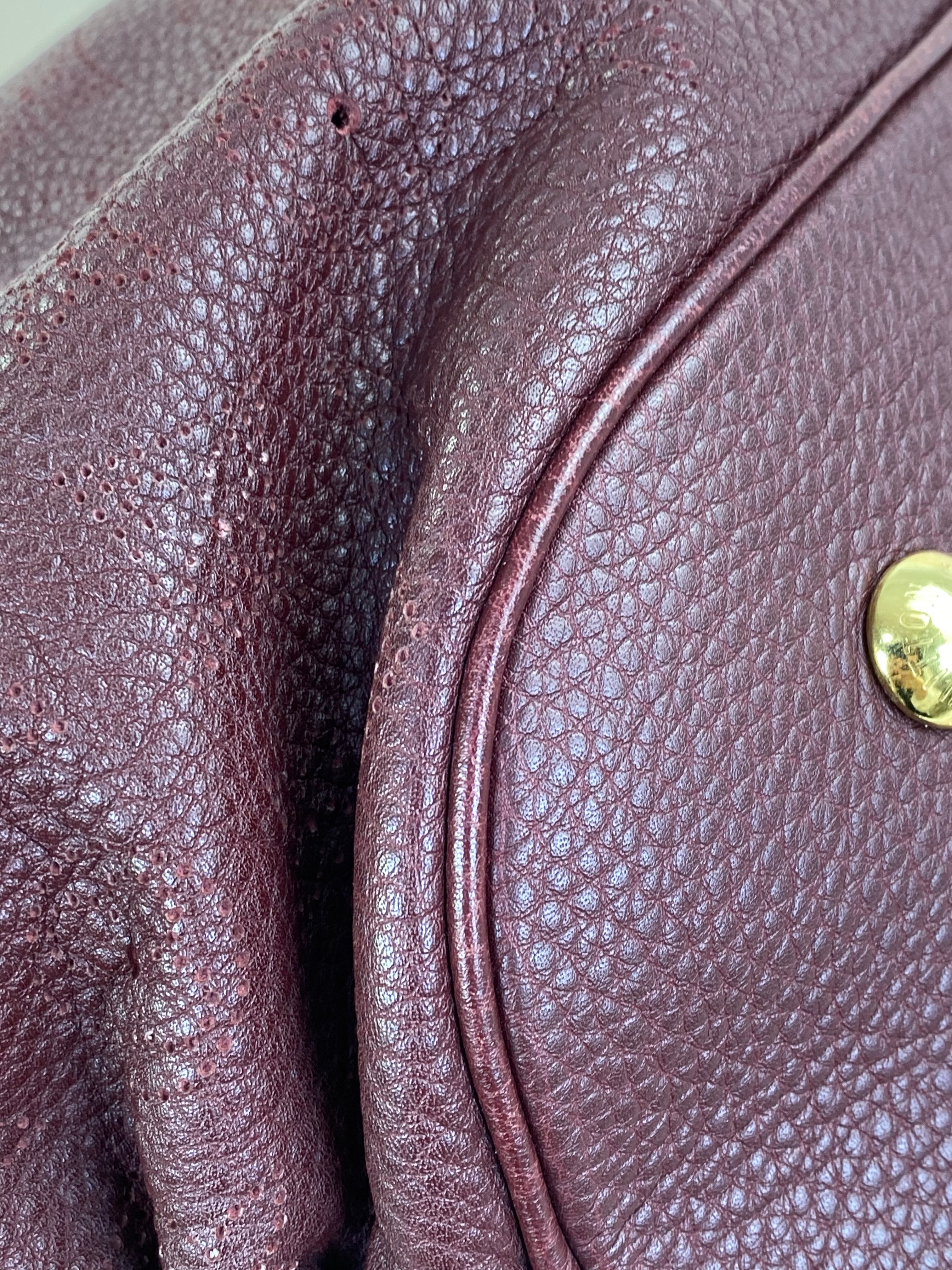 Louis Vuitton Burgundy Mahina Bordeaux Mini Lin Shoulder Bag