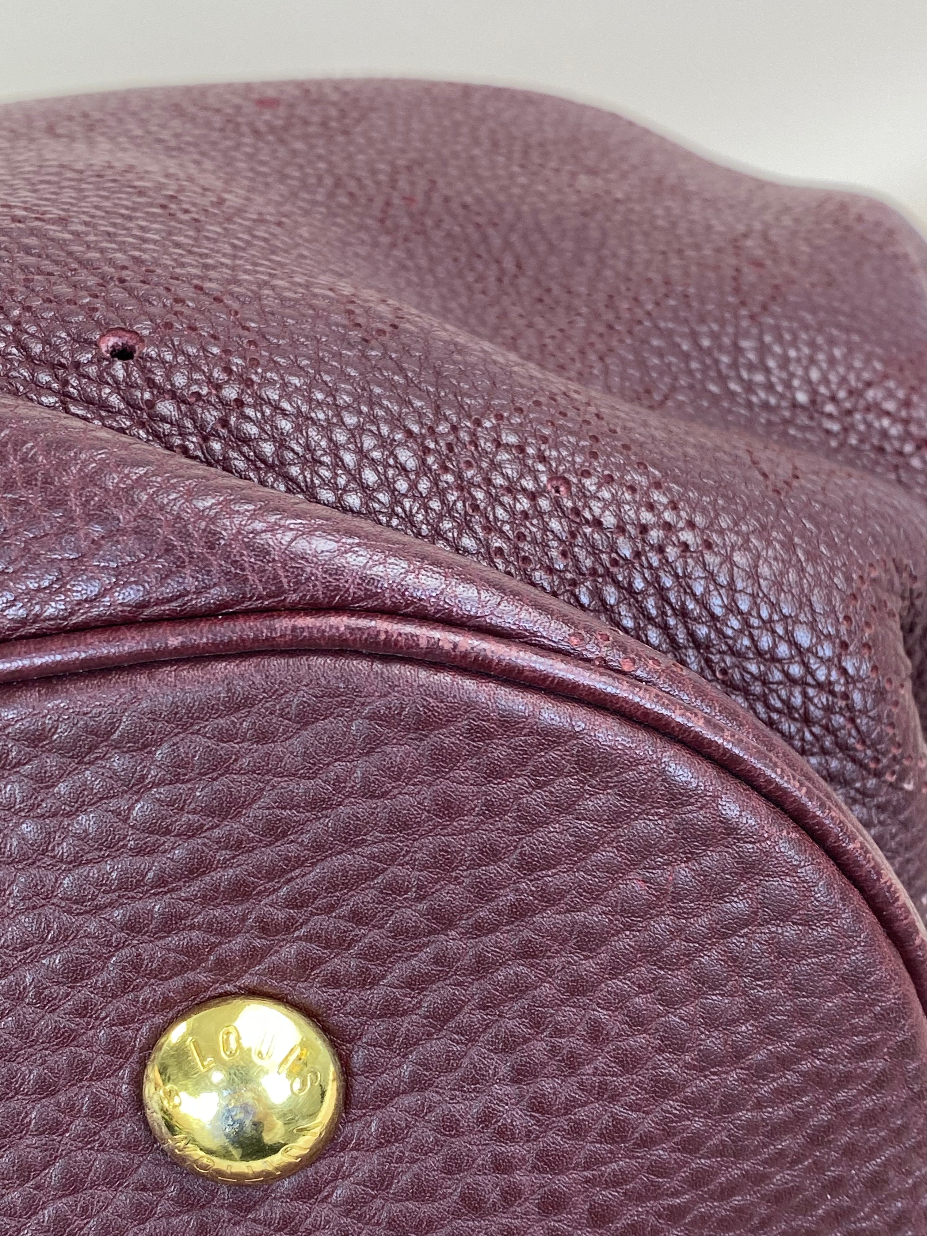 Louis Vuitton Burgundy Mahina Bordeaux Mini Lin Shoulder Bag