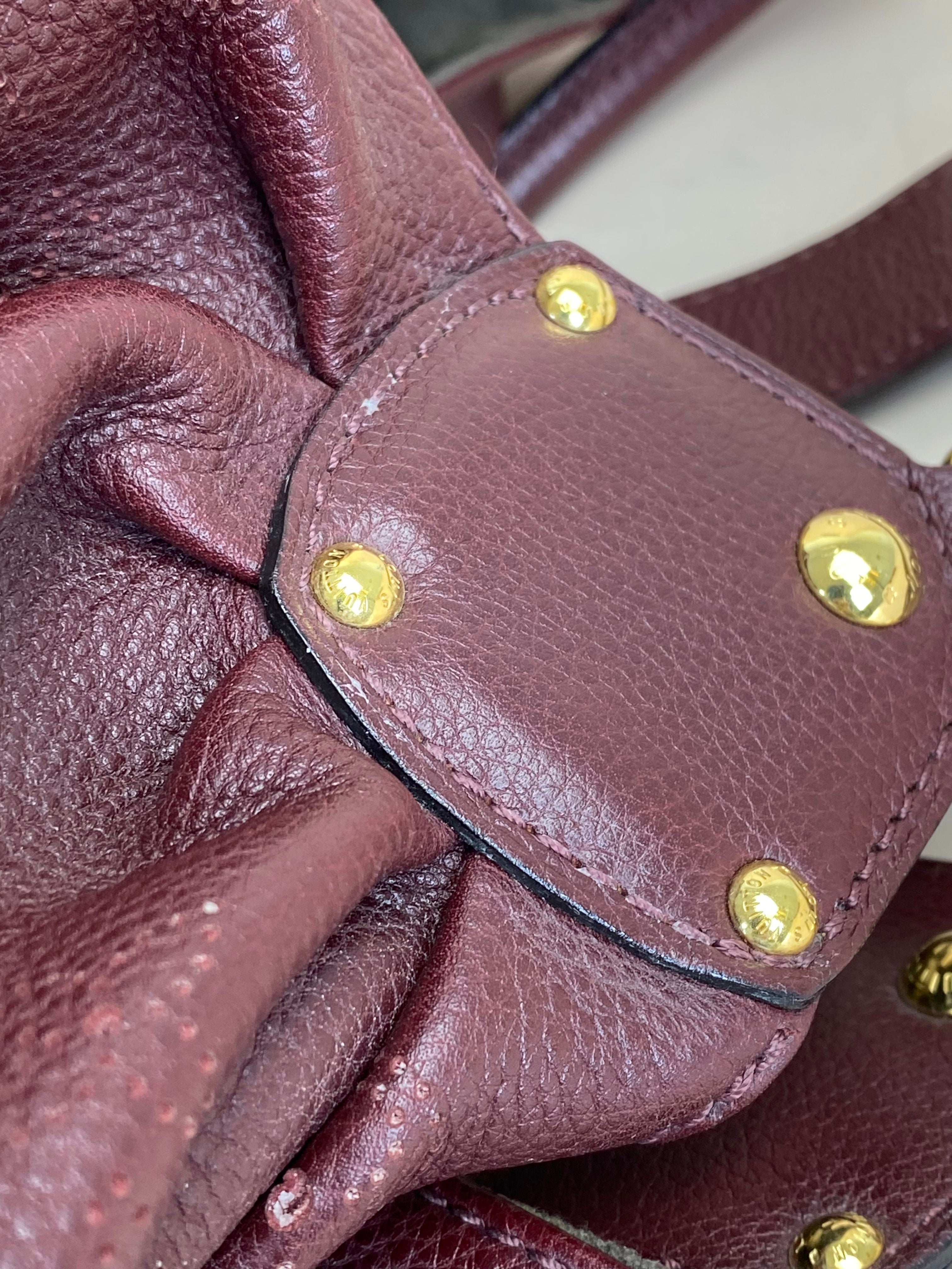 Louis Vuitton Burgundy Mahina Bordeaux Mini Lin Shoulder Bag