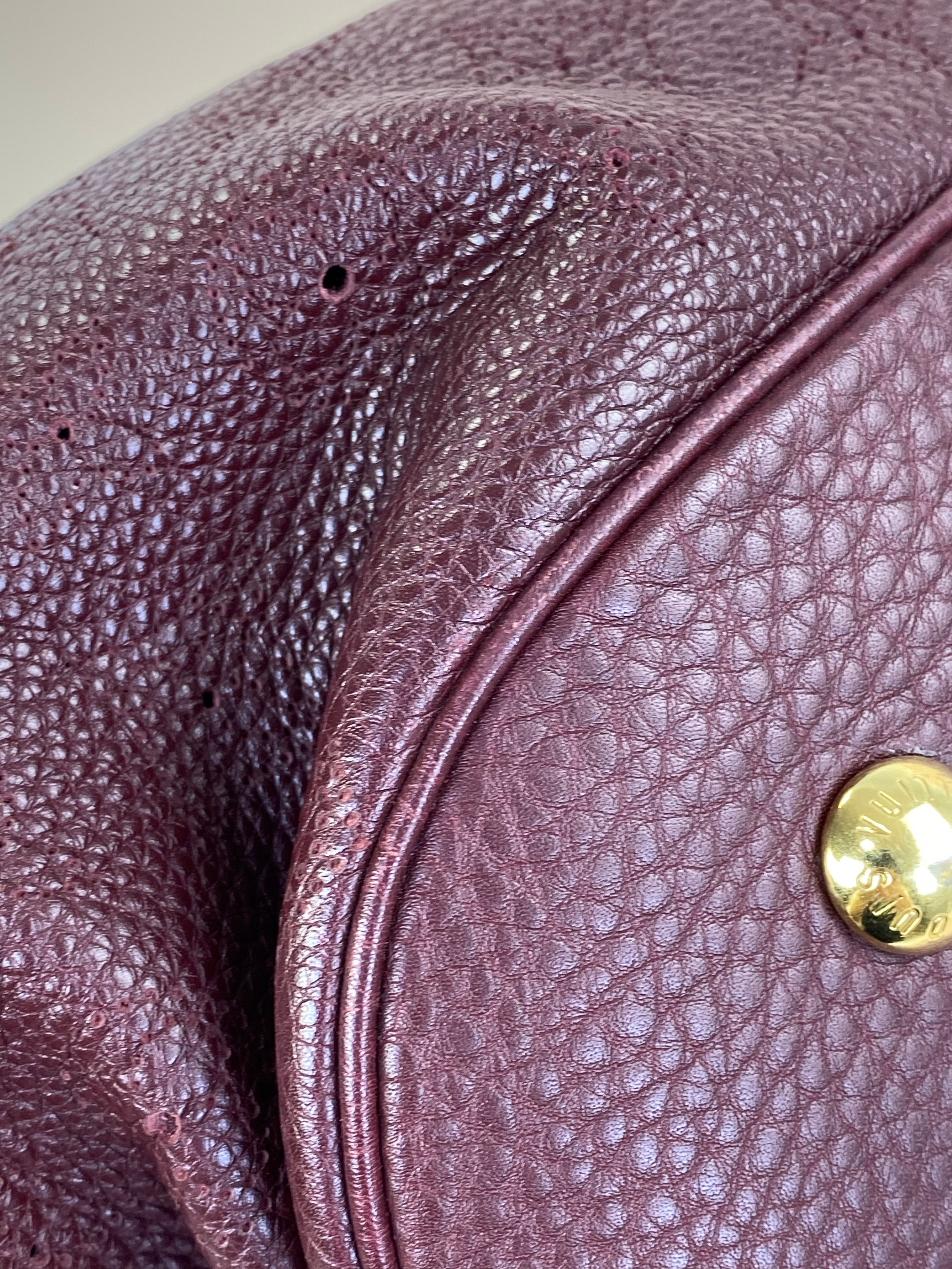 Louis Vuitton Burgundy Mahina Bordeaux Mini Lin Shoulder Bag