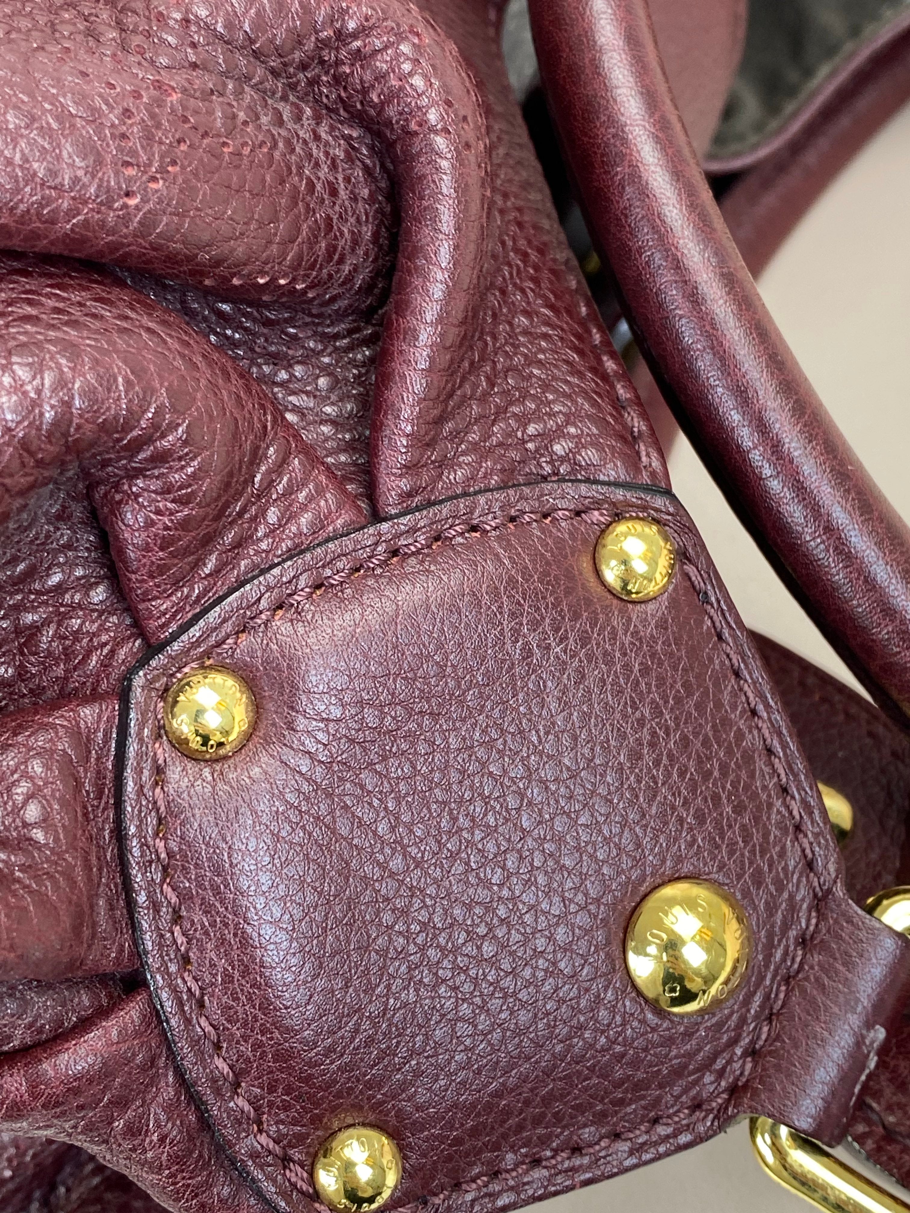 Louis Vuitton Burgundy Mahina Bordeaux Mini Lin Shoulder Bag-handbag-Louis Vuitton-The Closet Egypt