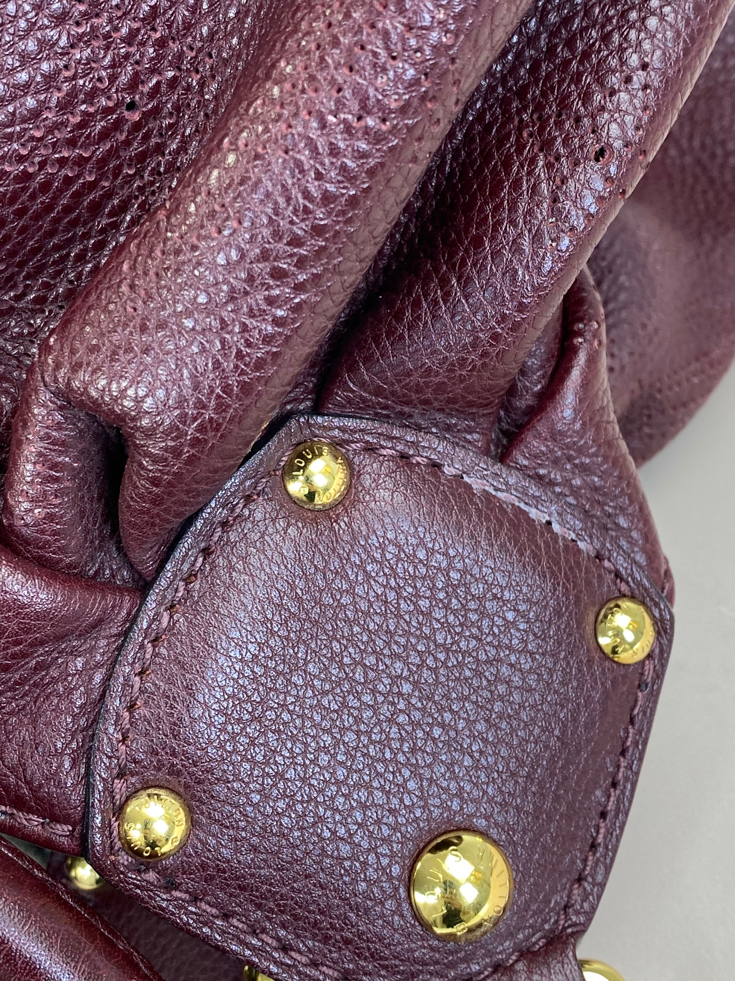 Louis Vuitton Burgundy Mahina Bordeaux Mini Lin Shoulder Bag