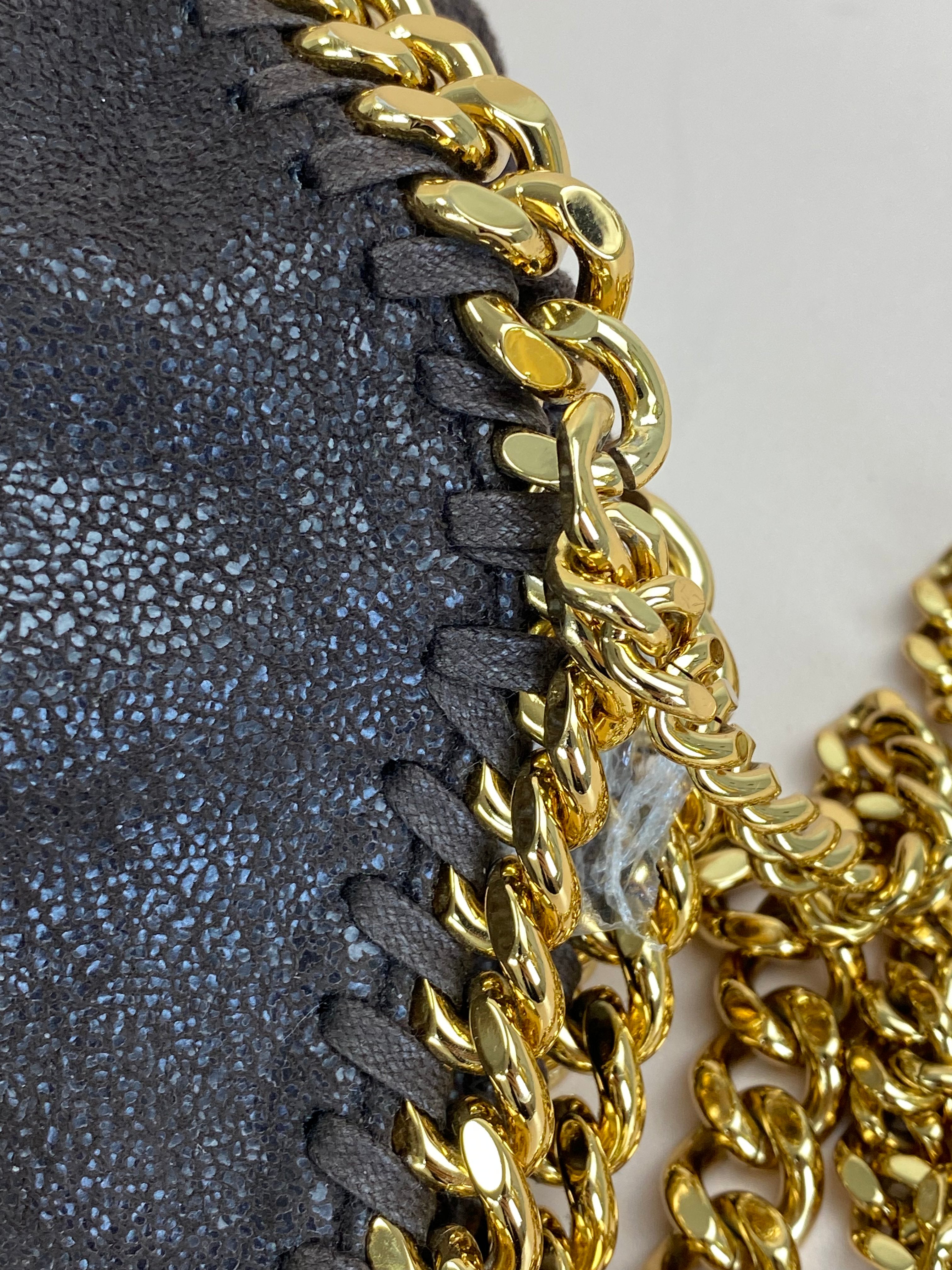 Stella Mccartney Dark Brown Falabella Mini Tote Bag with Chain