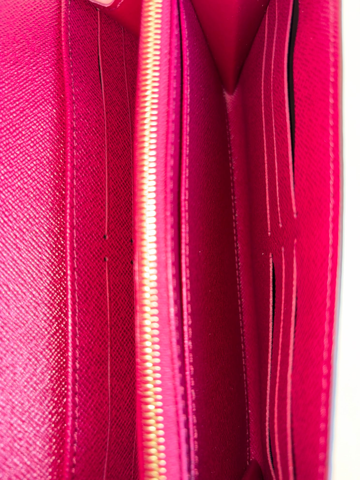 Louis Vuitton fuchsia calfskin and Monogram canvas Sarah