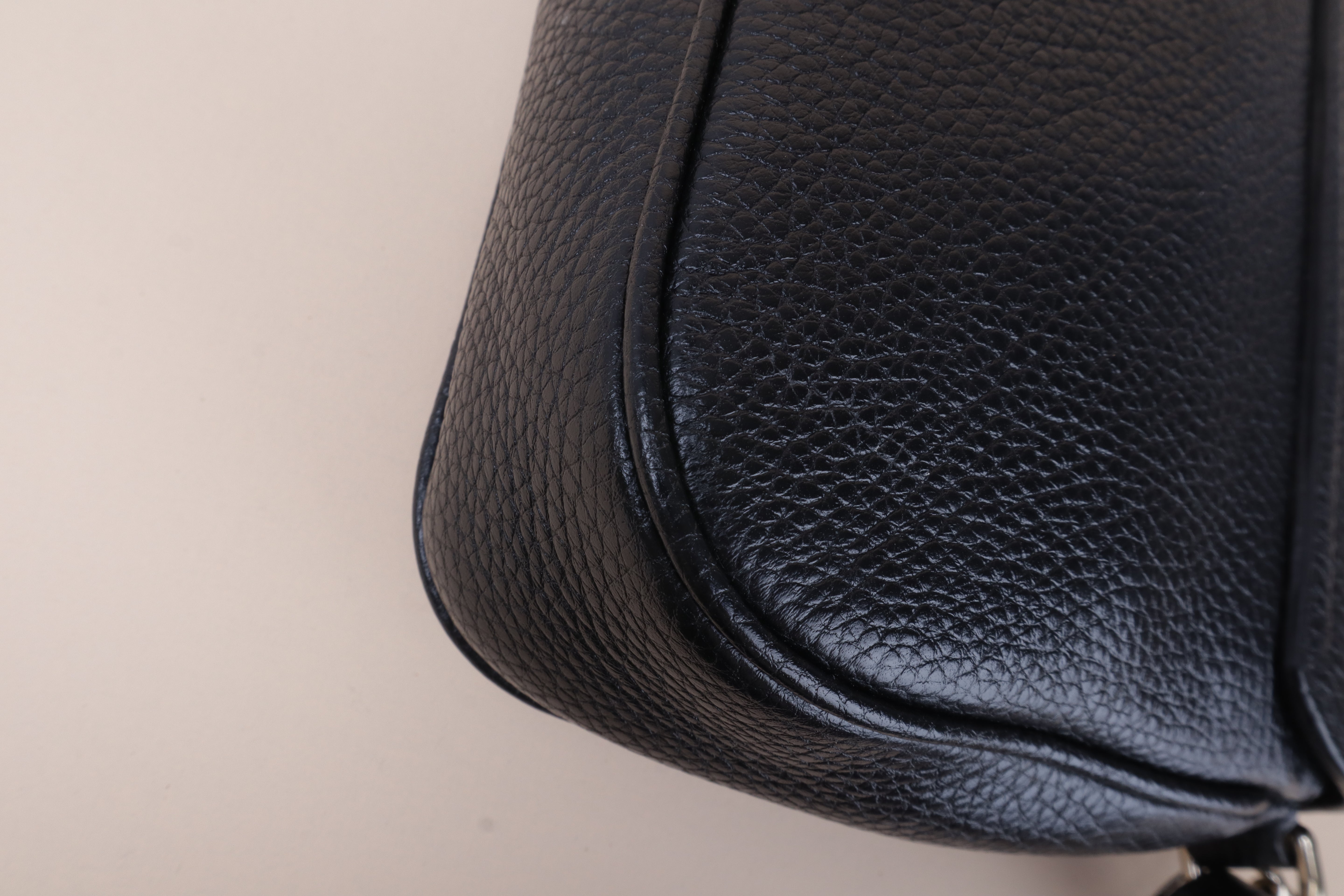 Gucci black long flap soho shoulder bag leather