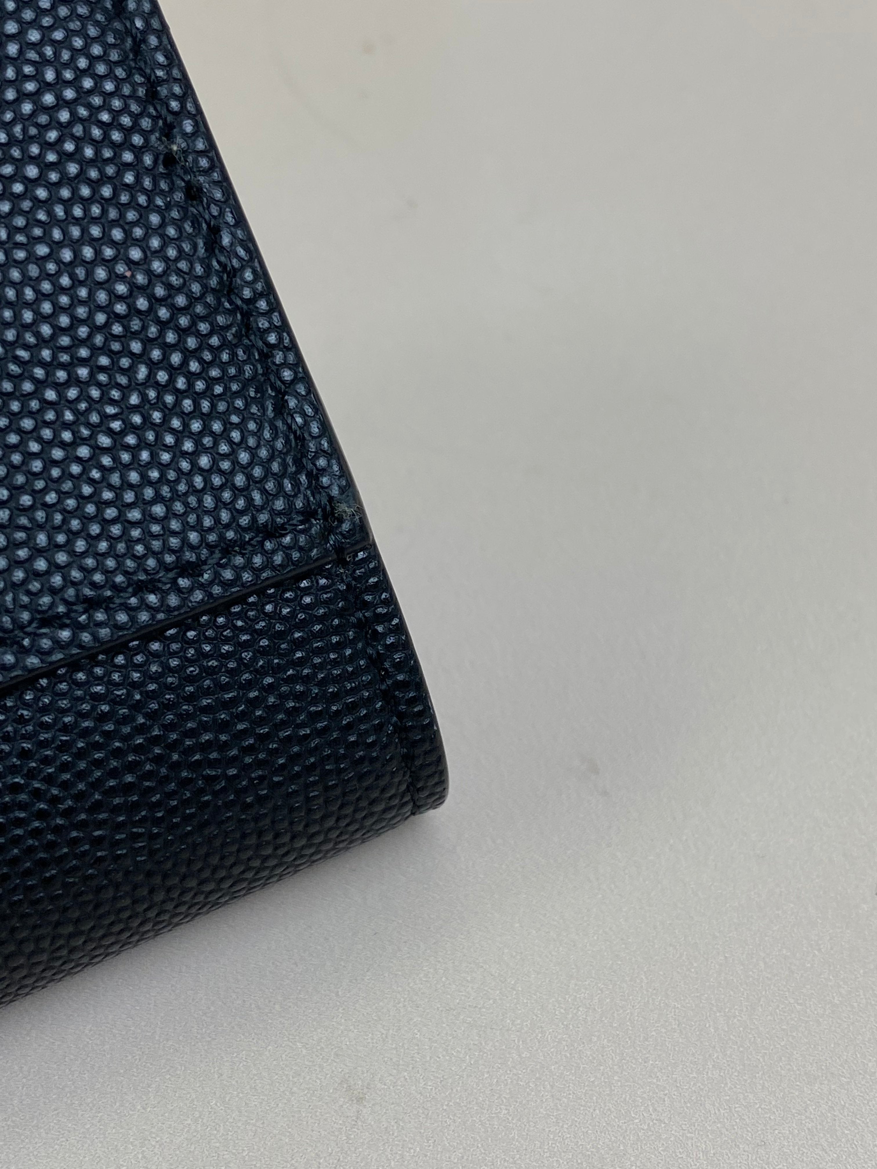 Burberry Black TB Flap Long Wallet