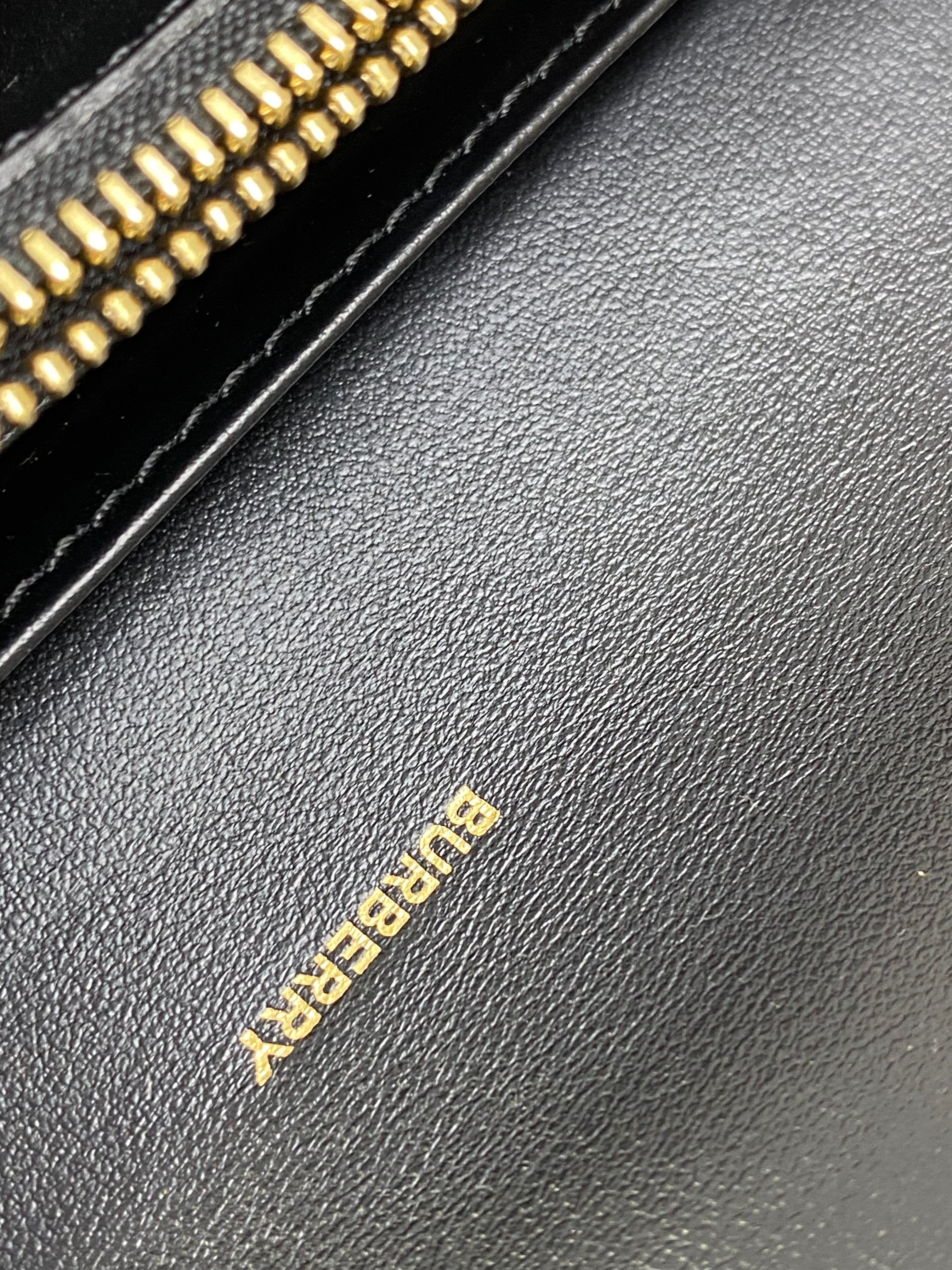 Burberry Black TB Flap Long Wallet
