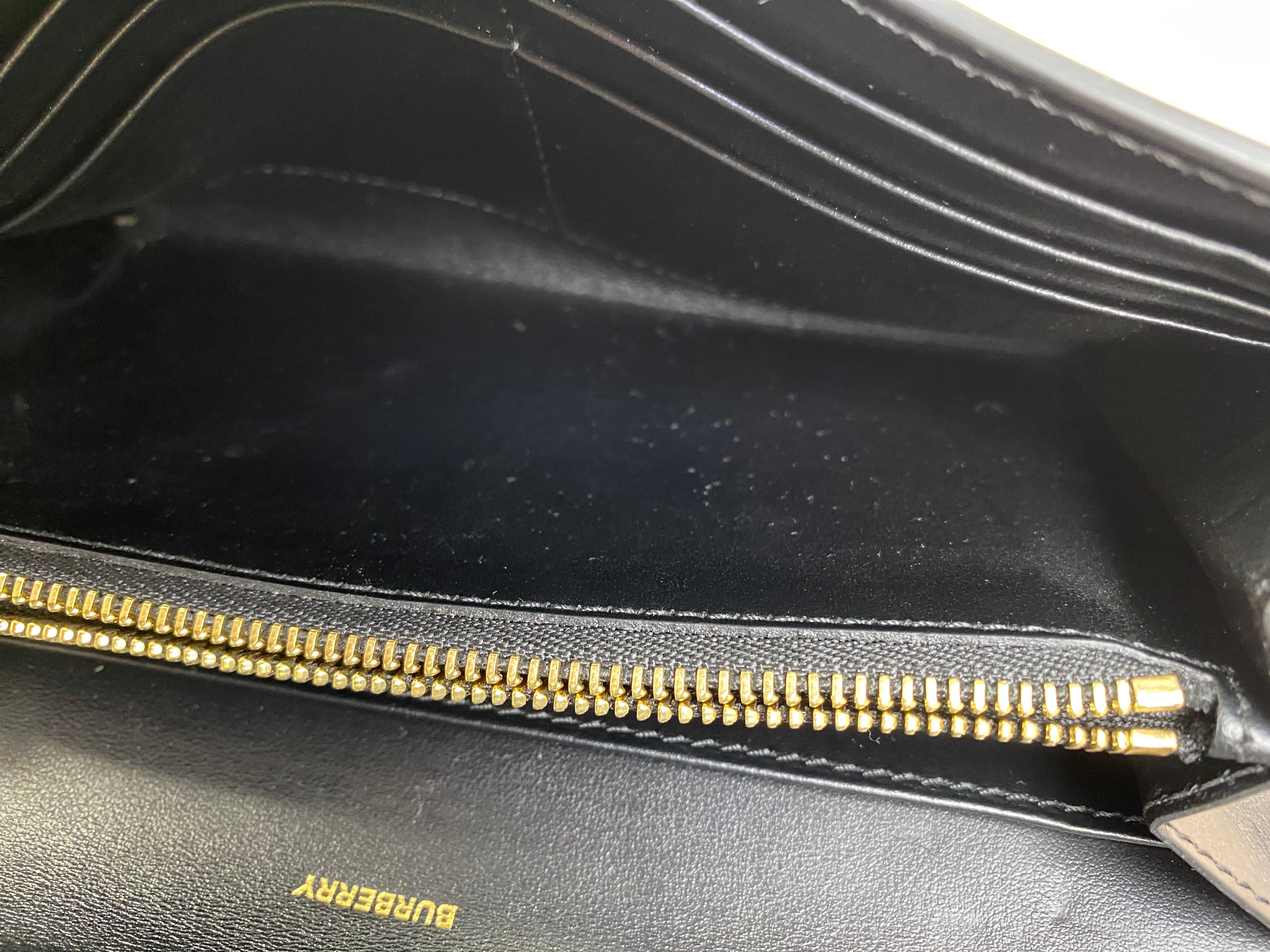 Burberry Black TB Flap Long Wallet