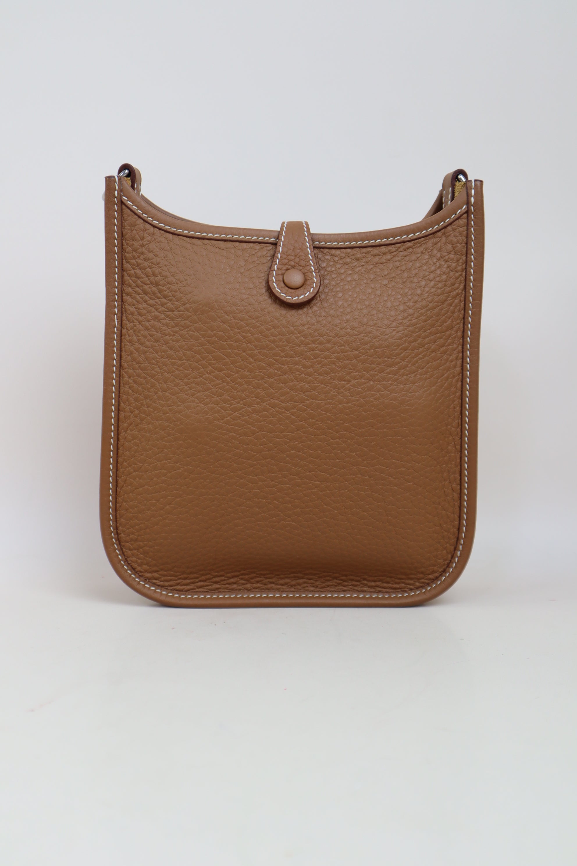 Hermes Gold Taurillon Mini Evelyne Bag