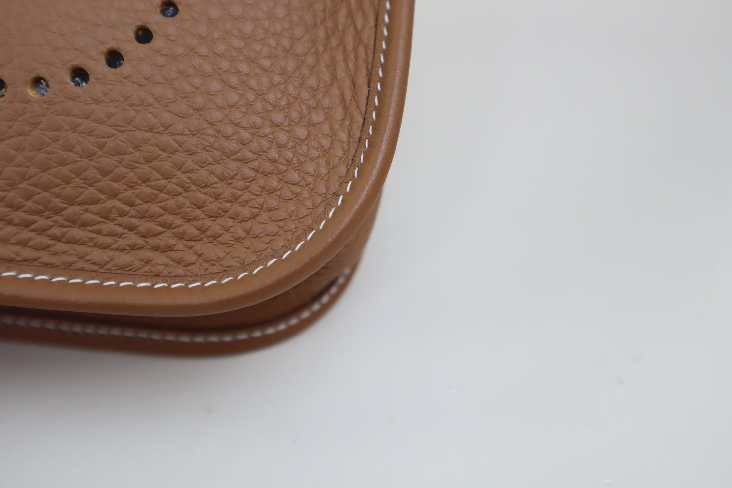Hermes Gold Taurillon Mini Evelyne Bag