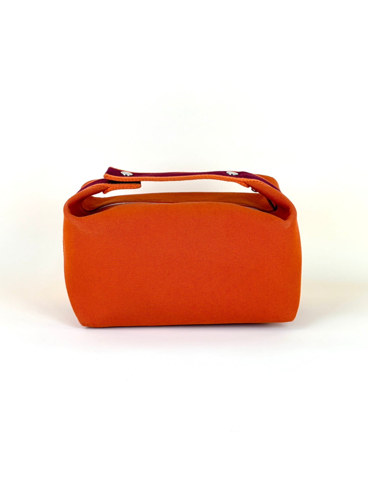 Hermes orange feu canvas Bride A Brac large case