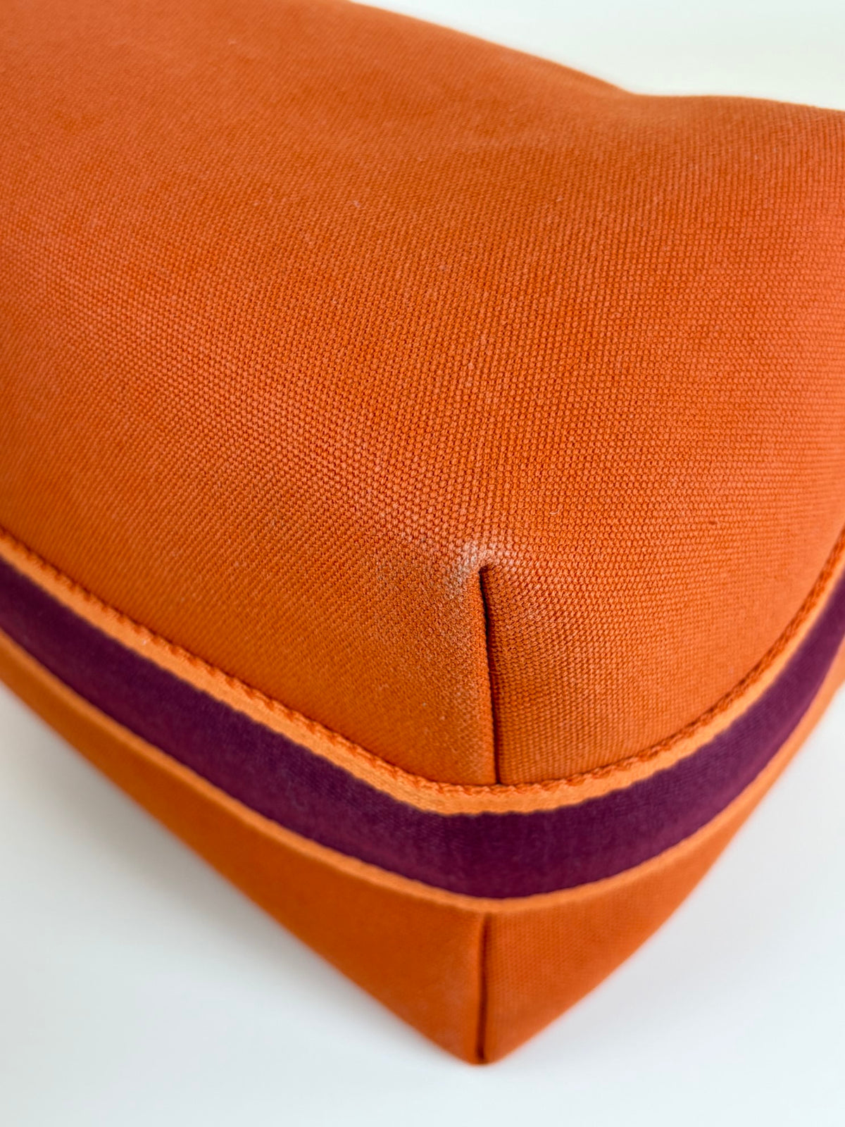Hermes orange feu canvas Bride A Brac large case