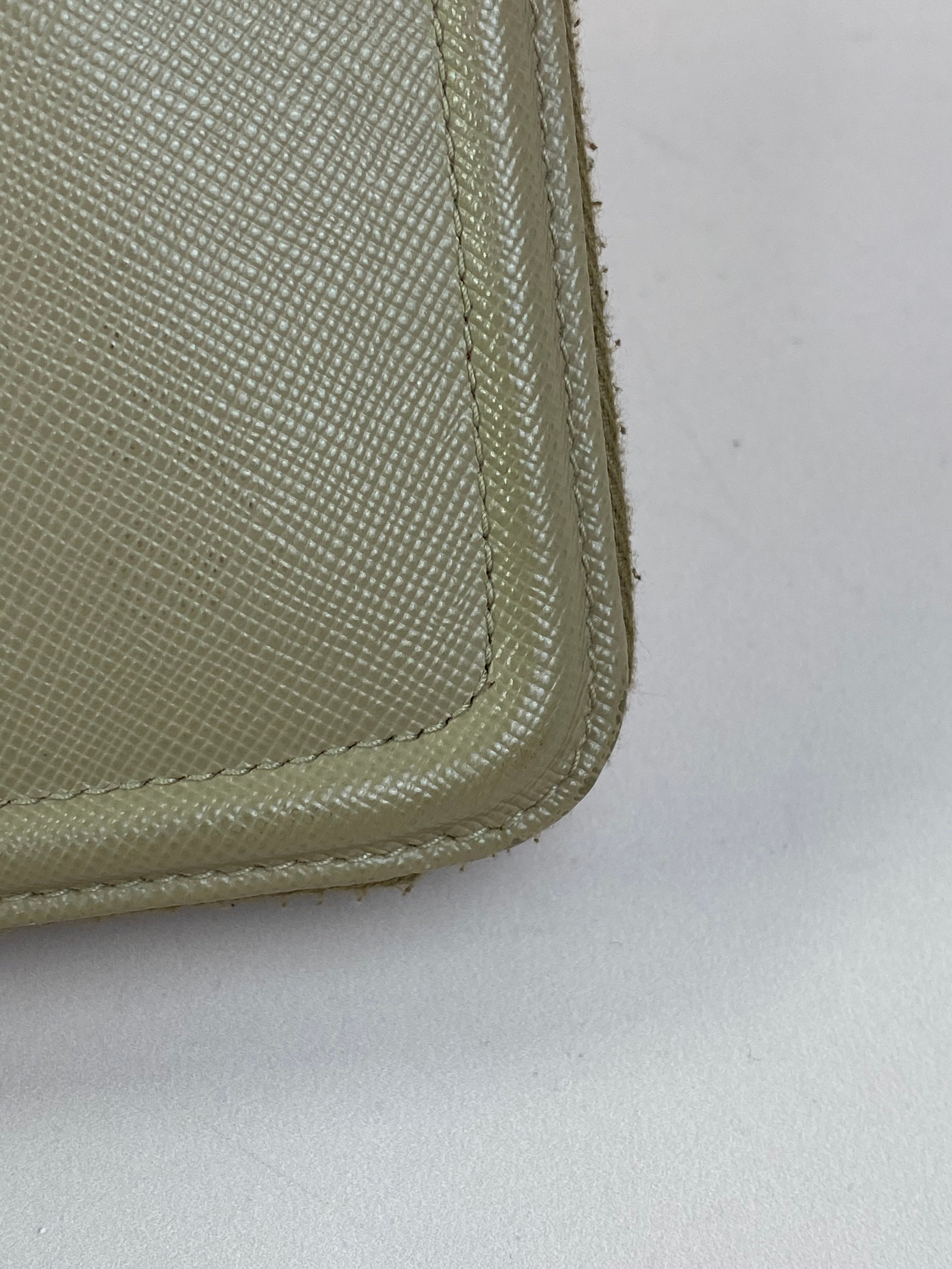 Prada Beige Large Zipped Long Wallet