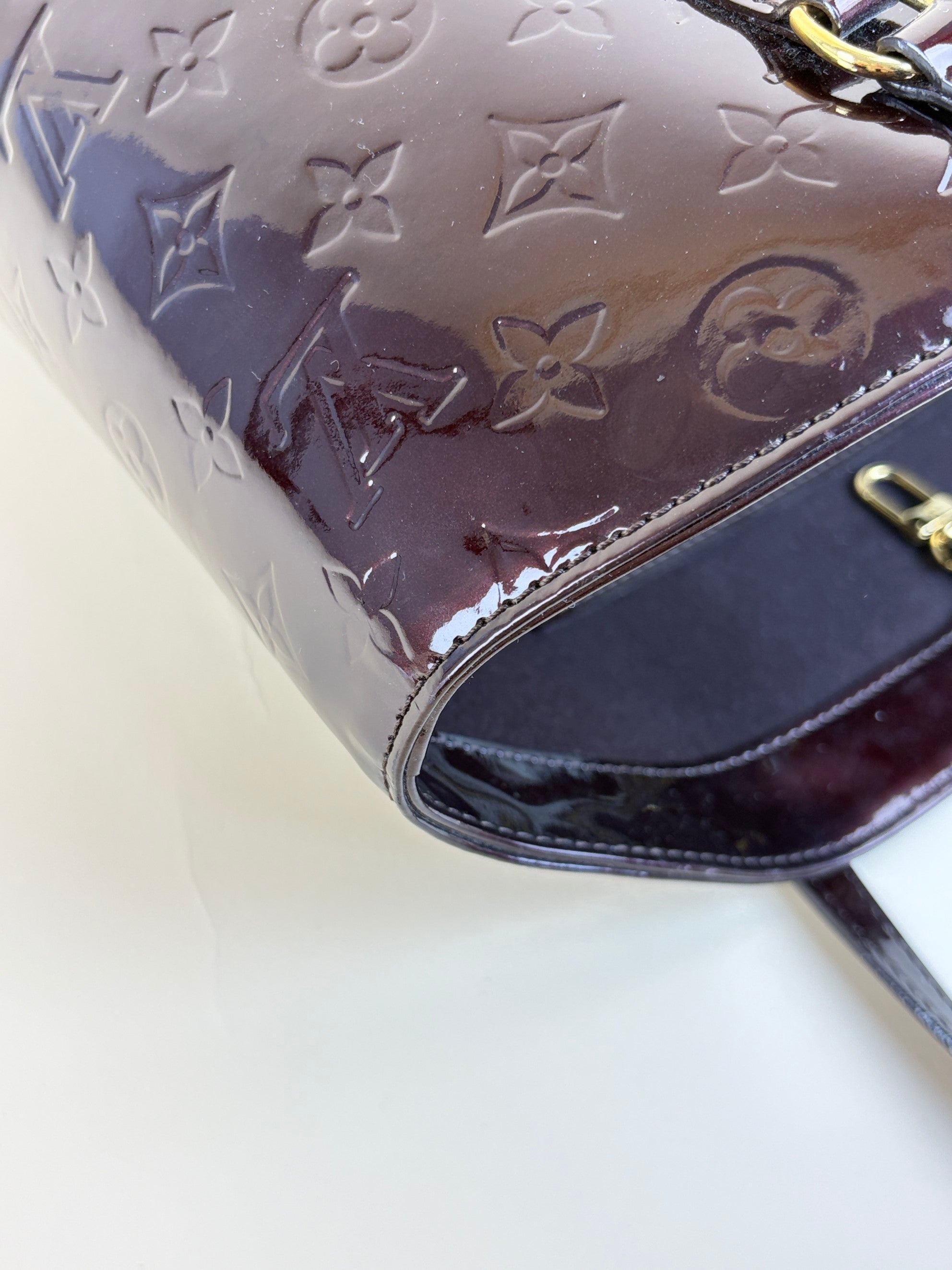 louis Vuitton Amarante monogram vernis Avalon gm