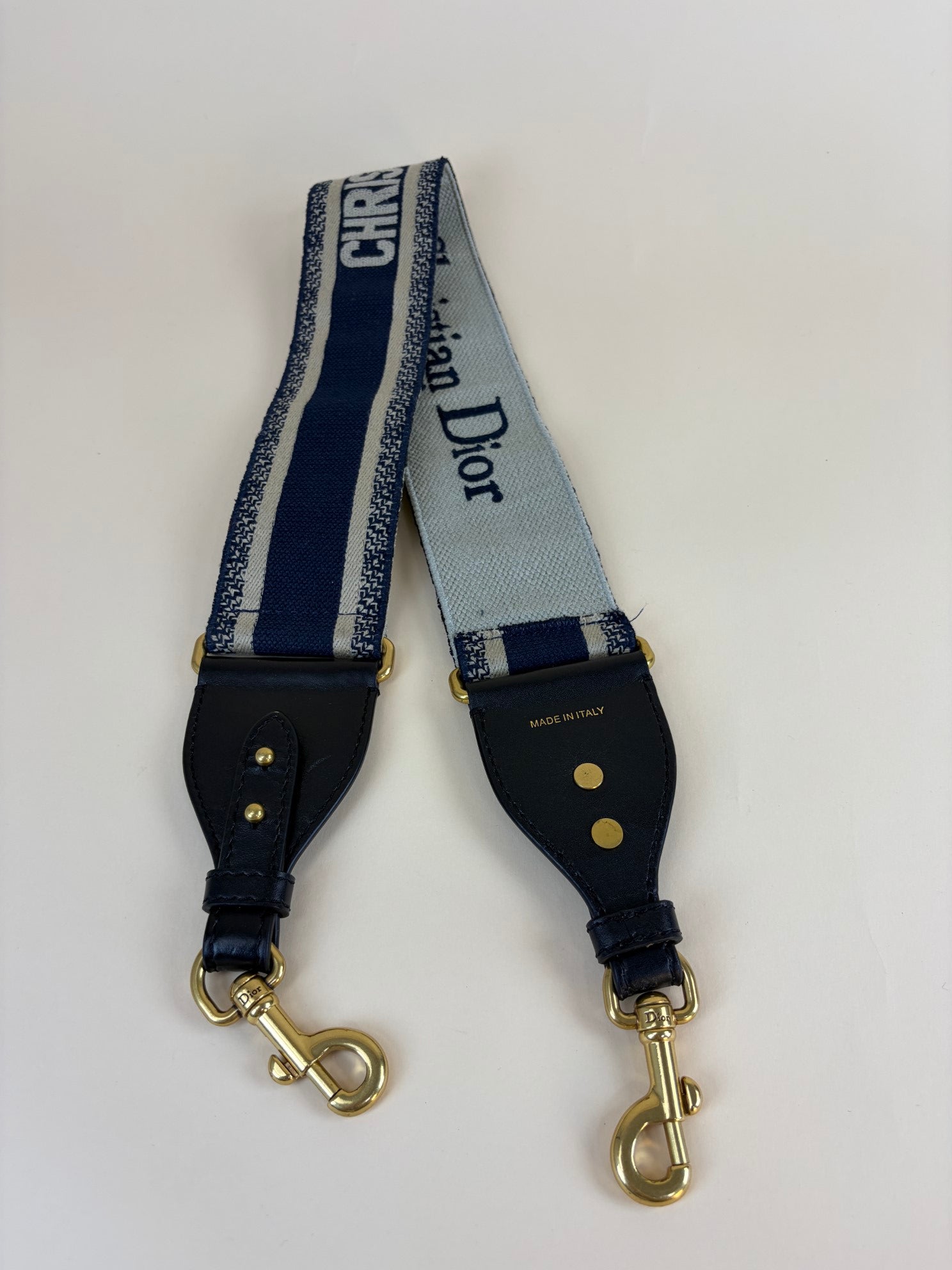 Christian Dior Bicolor Embroidered Shoulder Strap