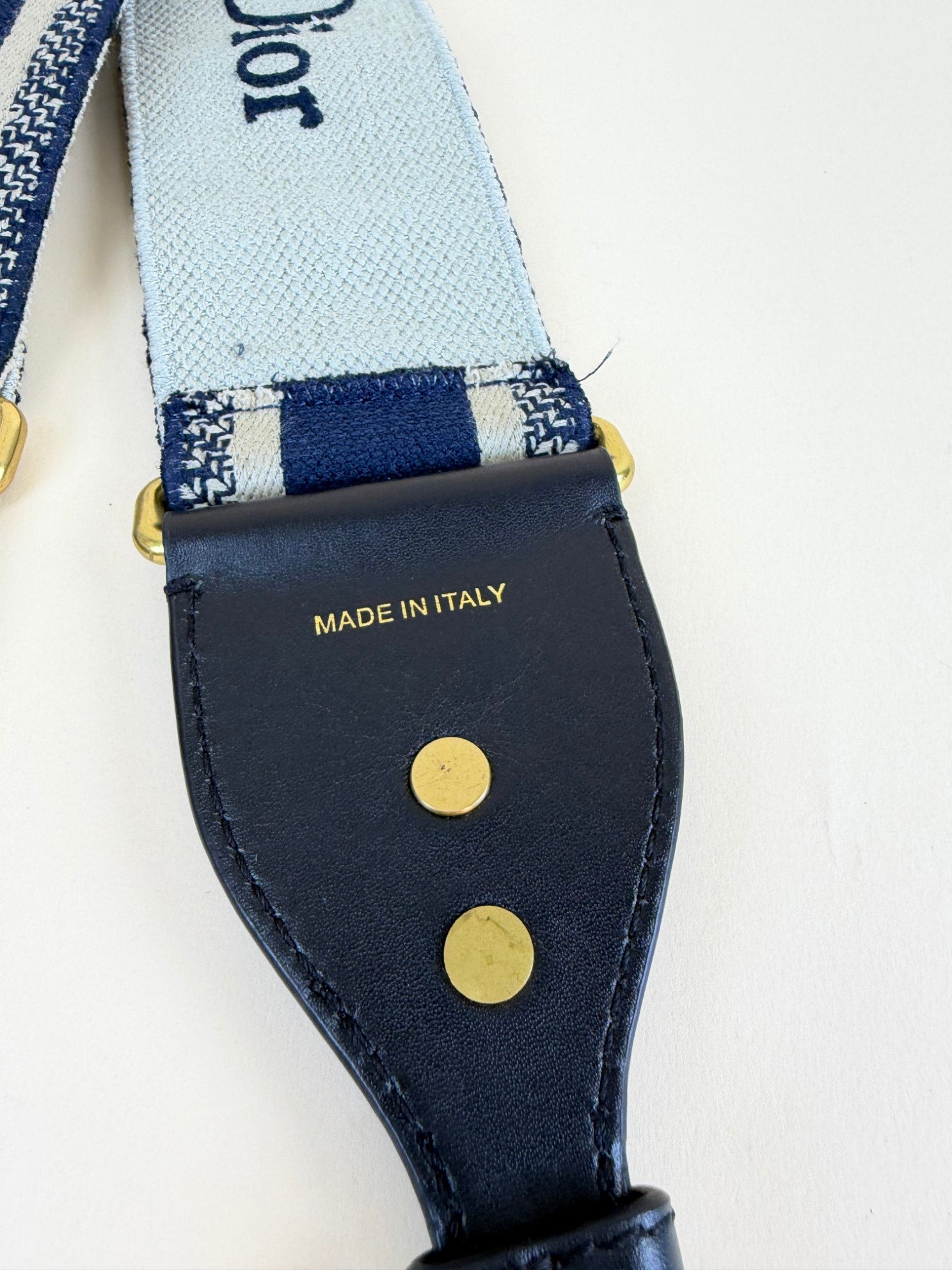 Christian Dior Bicolor Embroidered Shoulder Strap