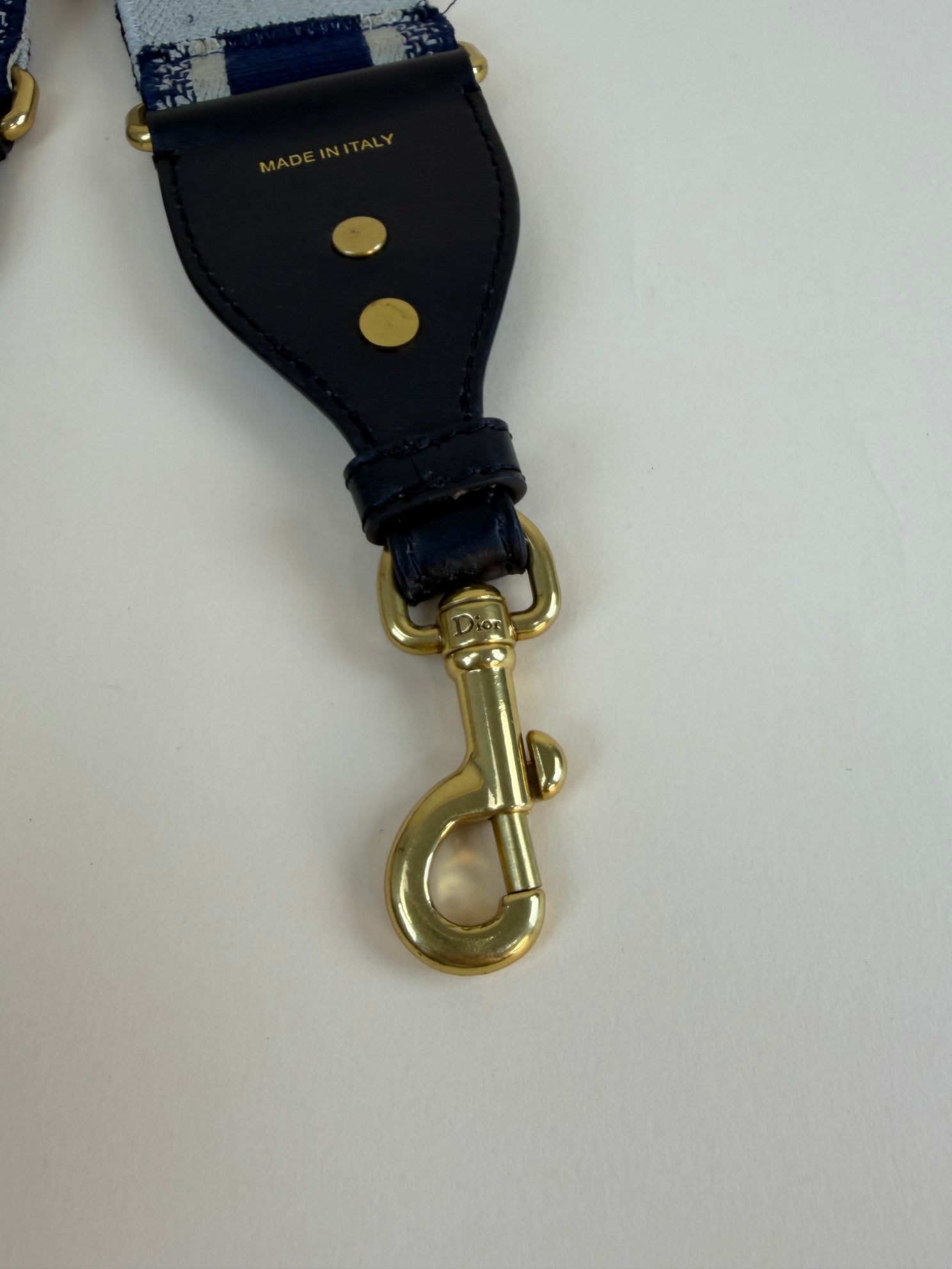Christian Dior Bicolor Embroidered Shoulder Strap