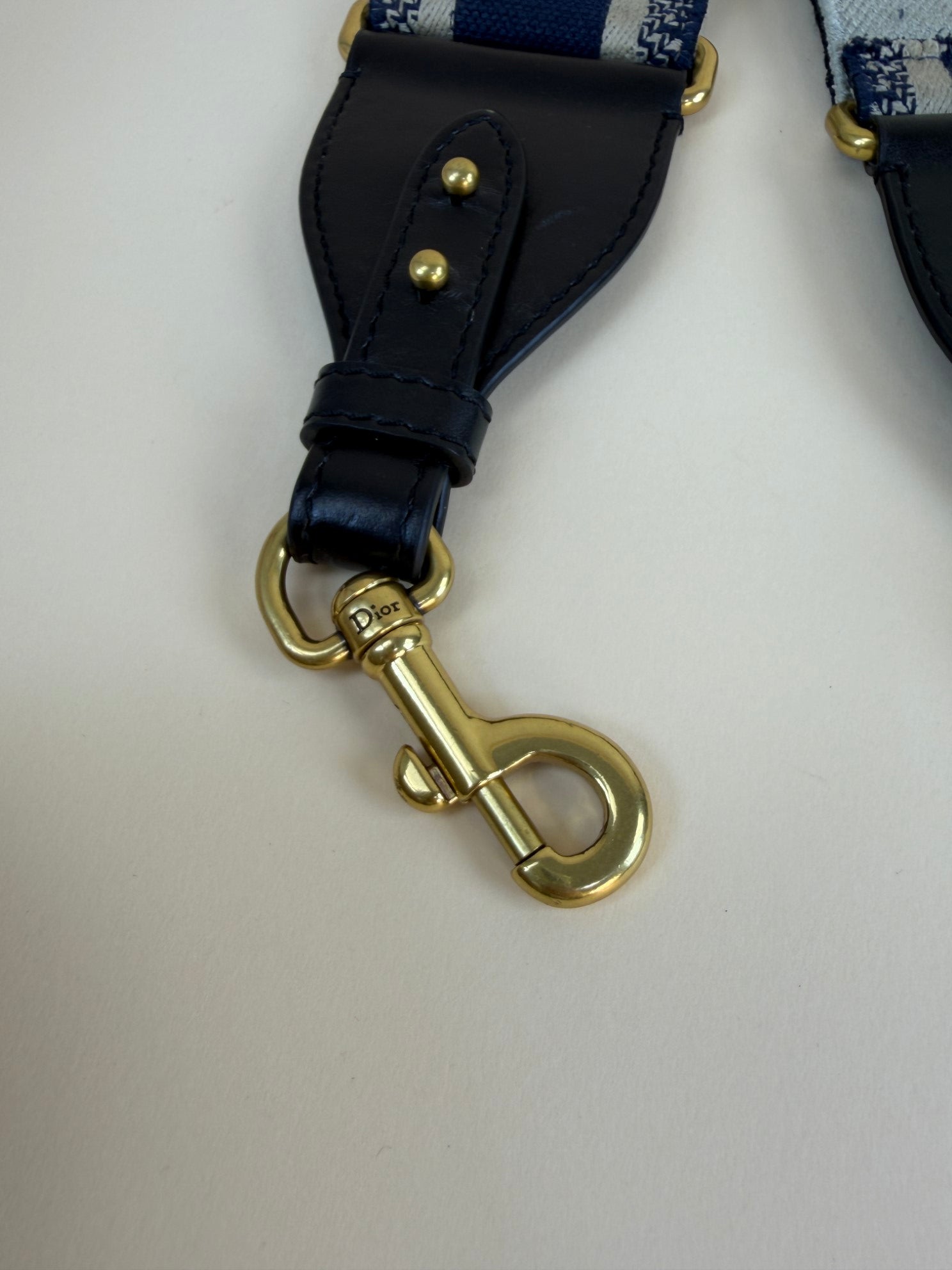 Christian Dior Bicolor Embroidered Shoulder Strap