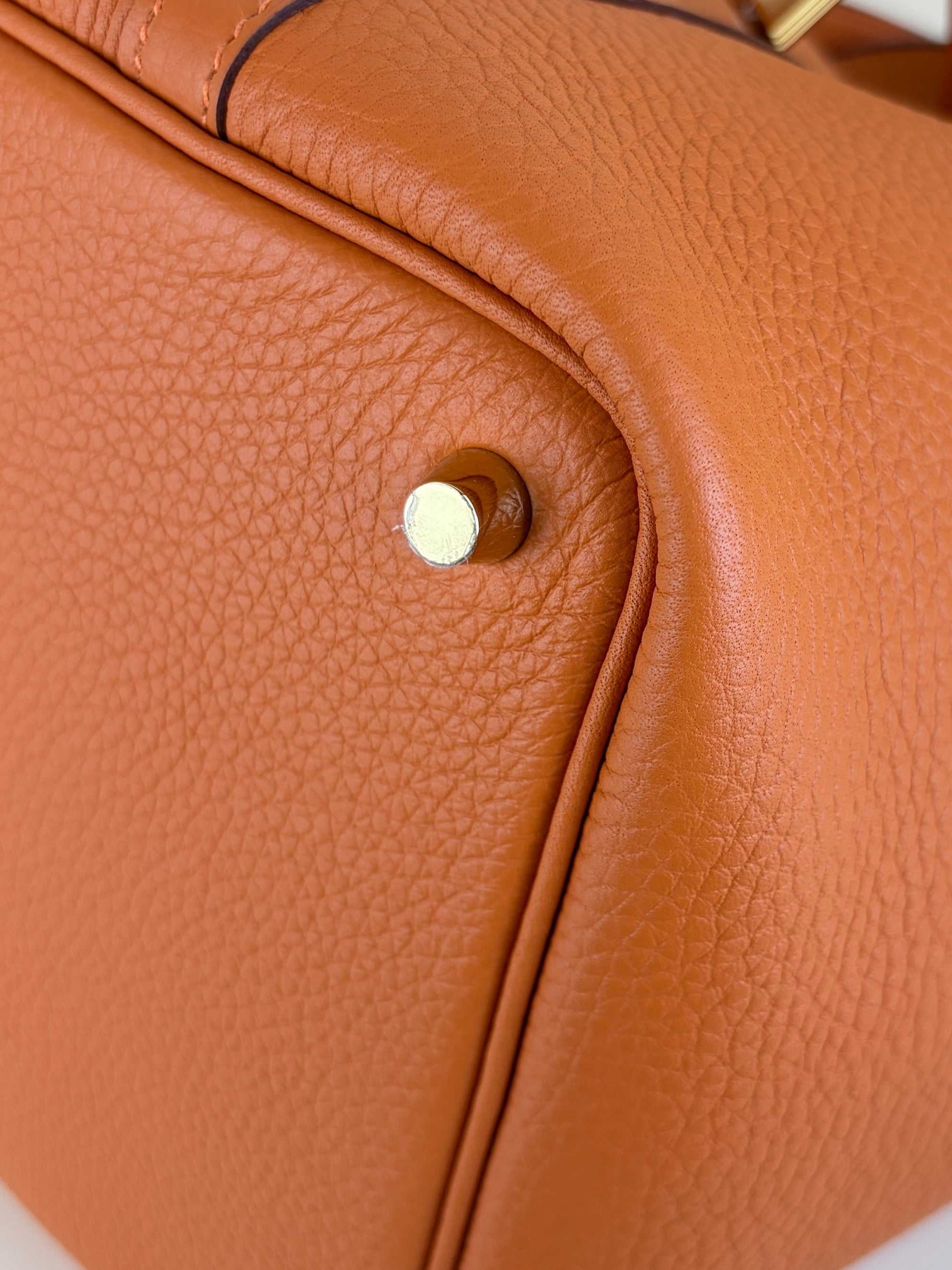 Hermes orange taurillon 18 picotin Clemence