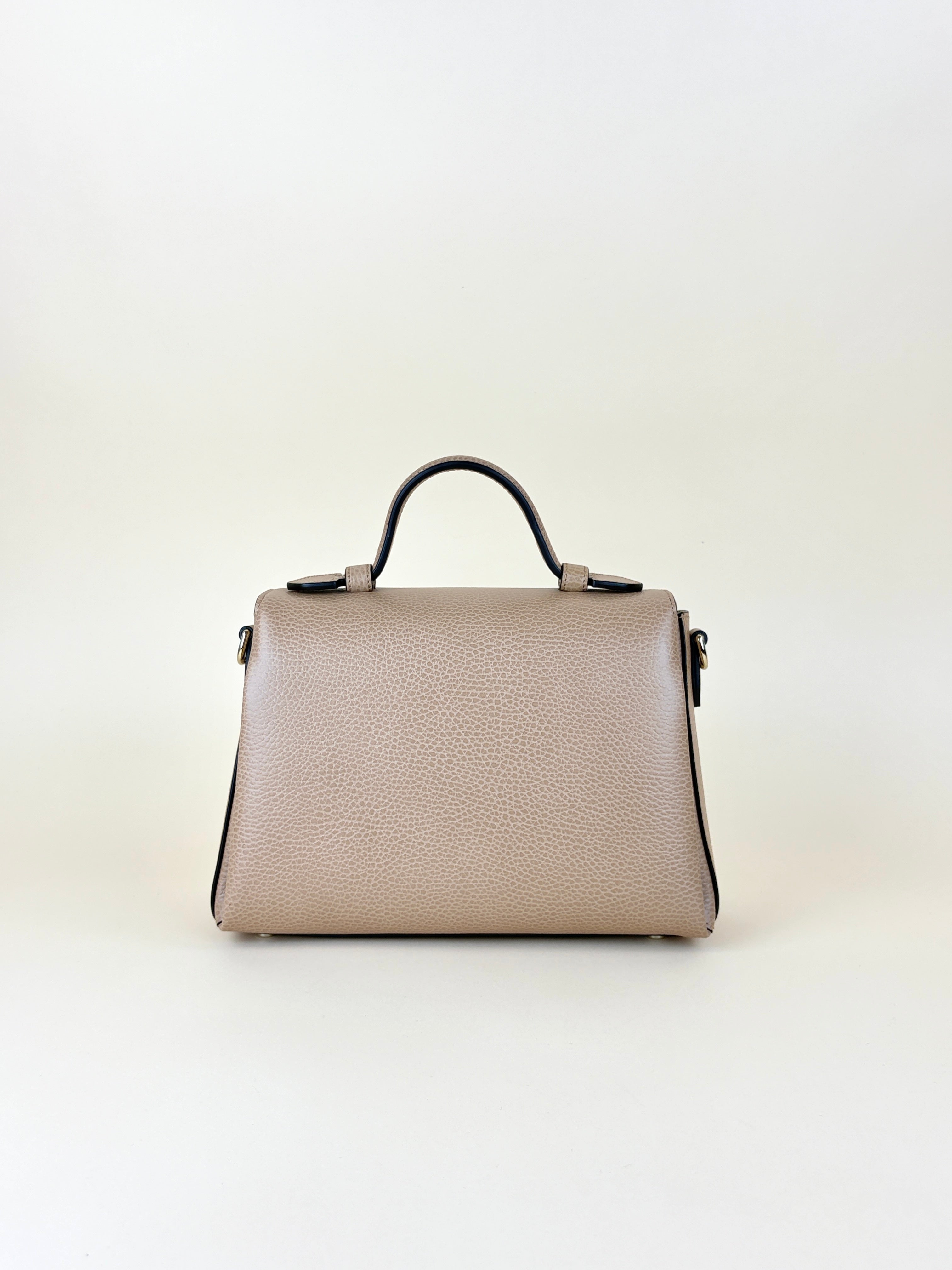 Gucci Beige Dollar Interlocking G Top Handle Shoulder Bag with Strap