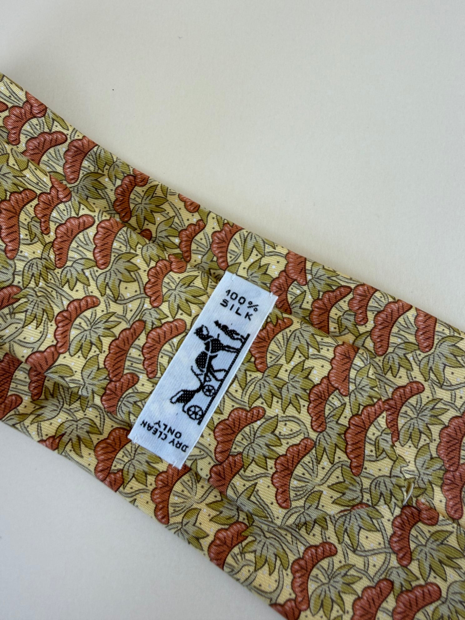 Hermes Bicolor Plant Leaf Ivy Neck Tie