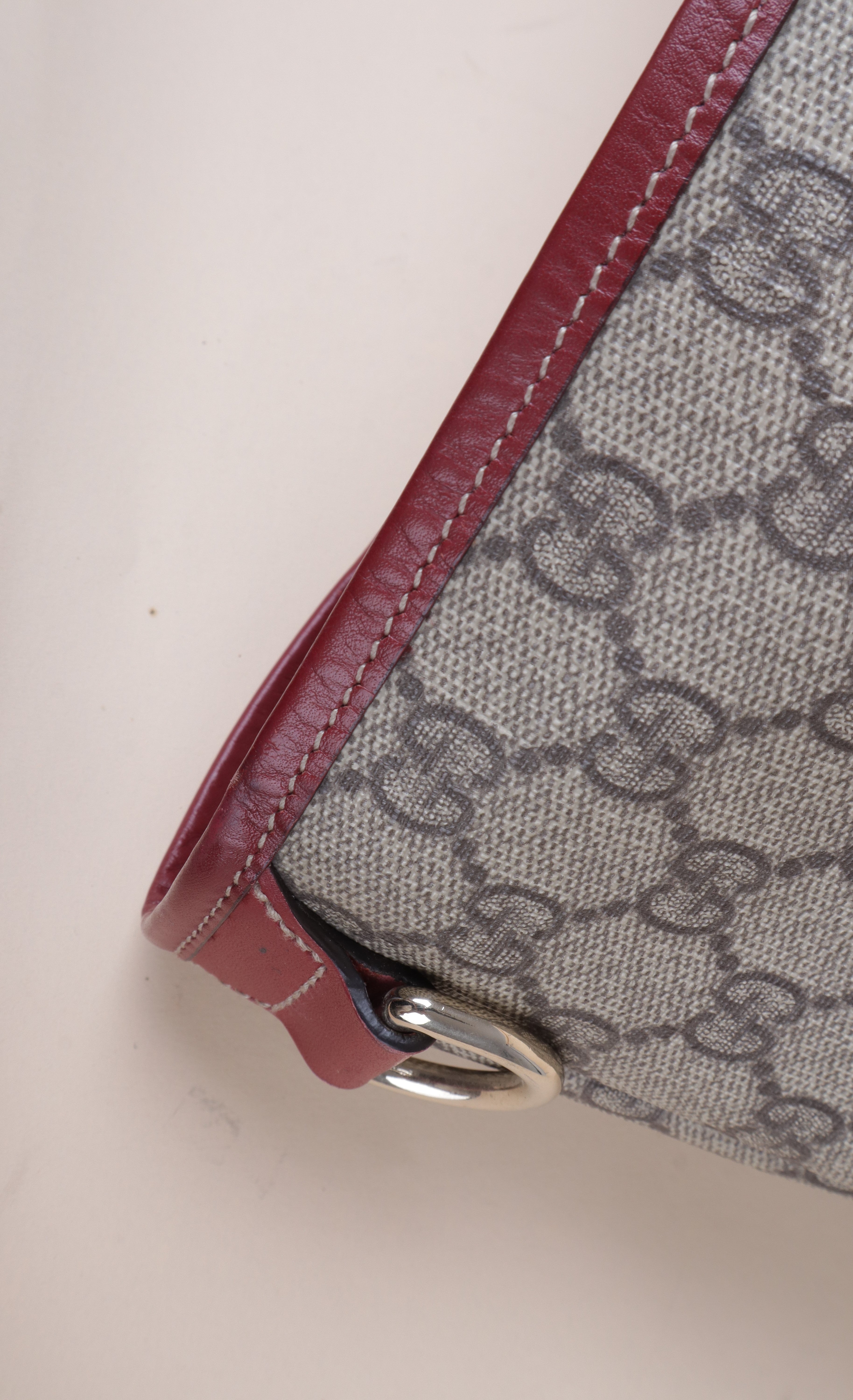 Gucci red Ophidia gg web tote bag