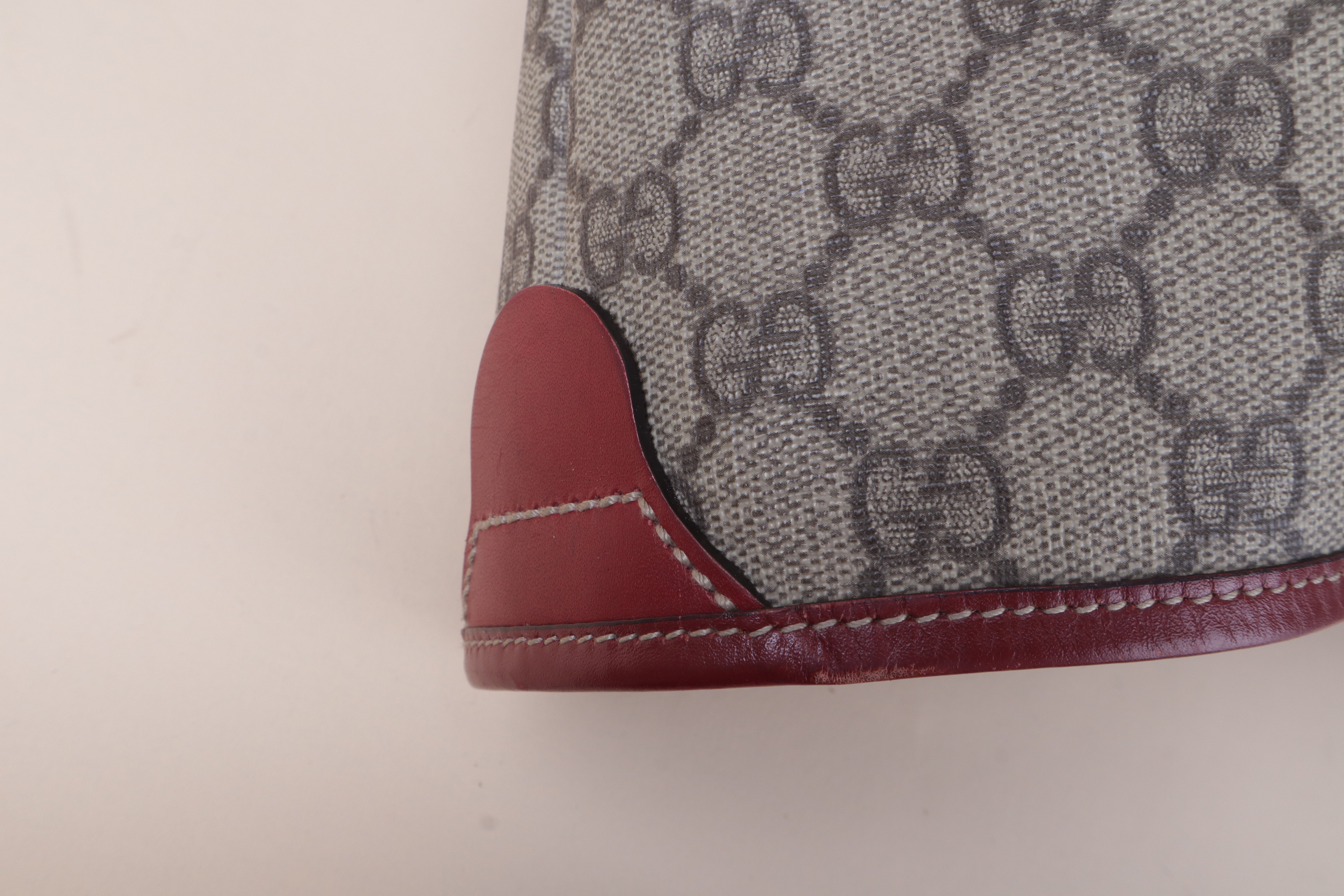 Gucci red Ophidia gg web tote bag
