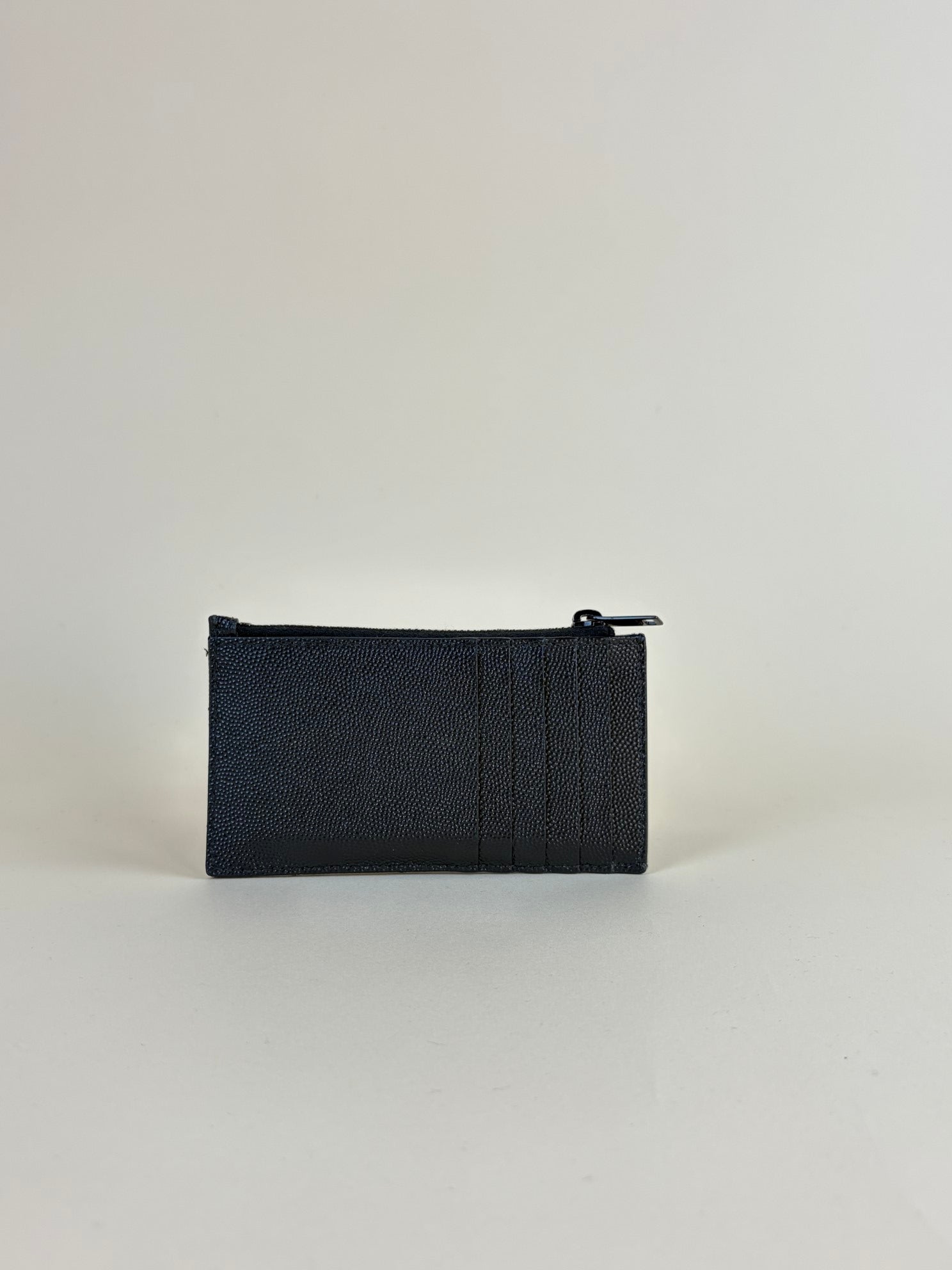 YSL cardholder black leather