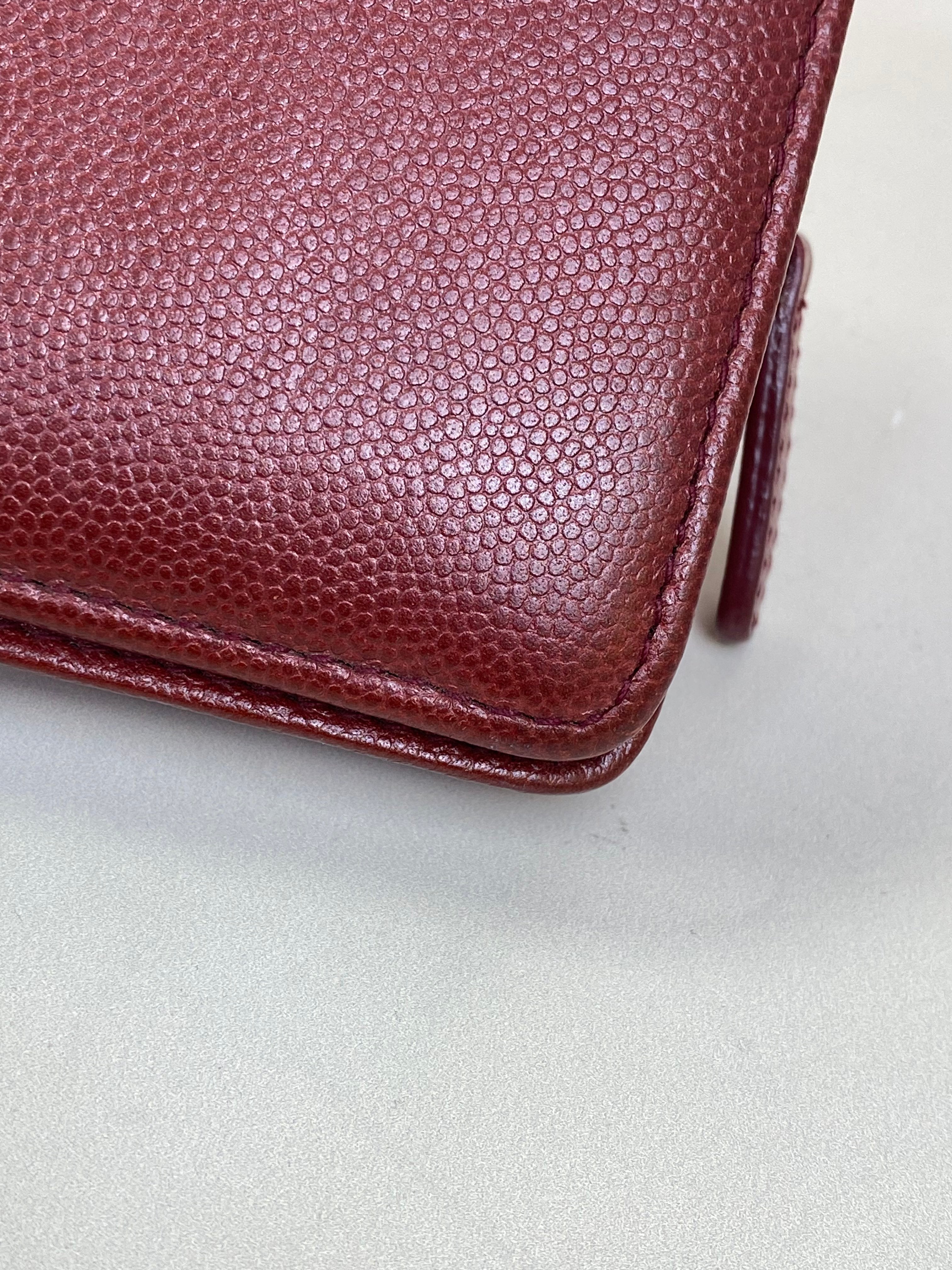Chanel Red Fold Long Wallet