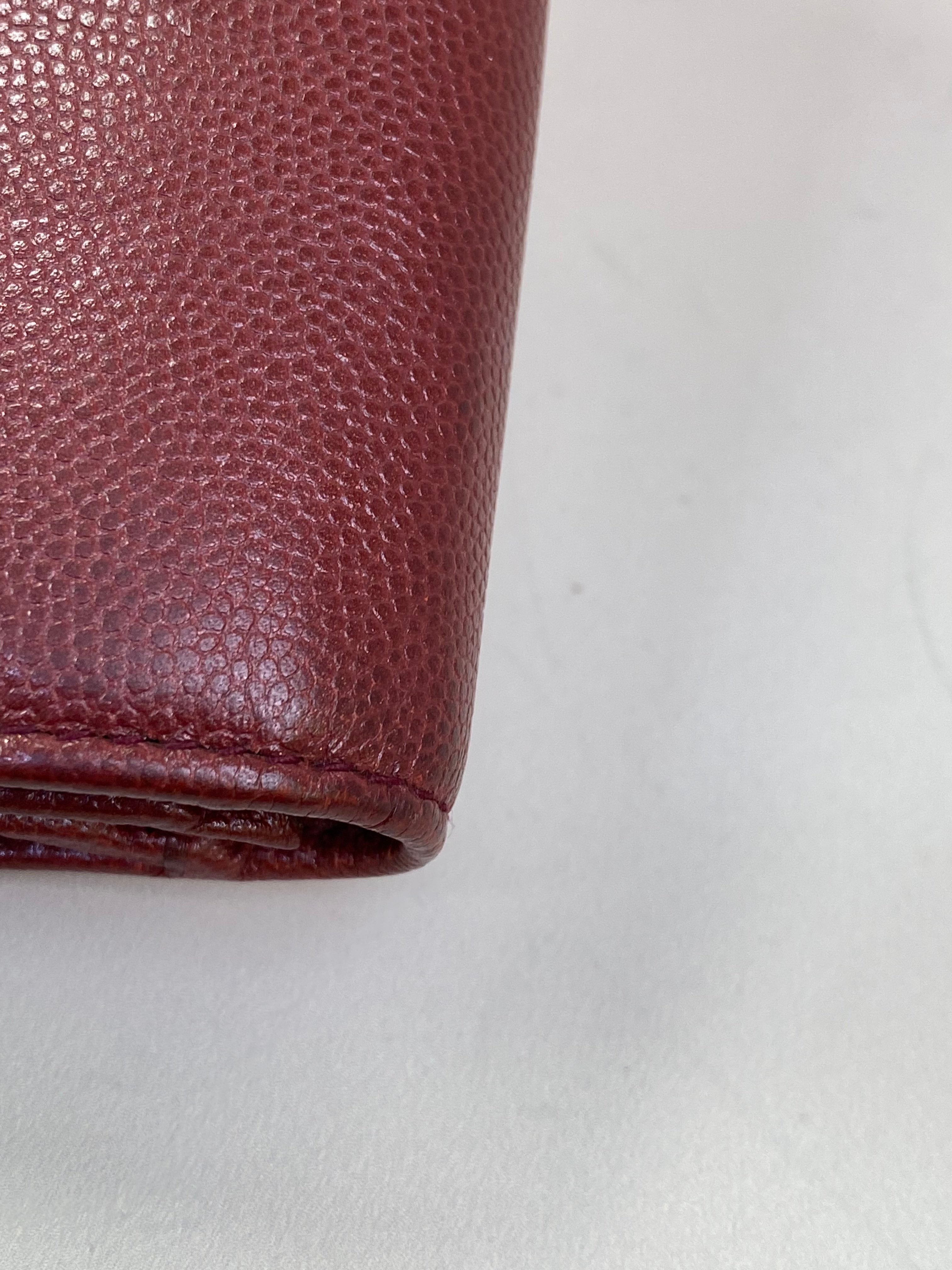 Chanel Red Fold Long Wallet