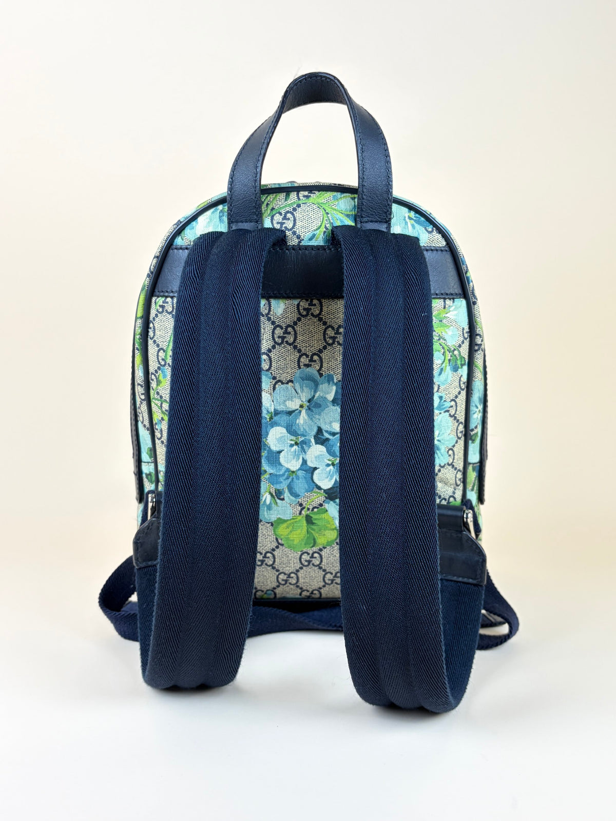 Gucci GG Supreme monogram blooms in blue Backpack Bag