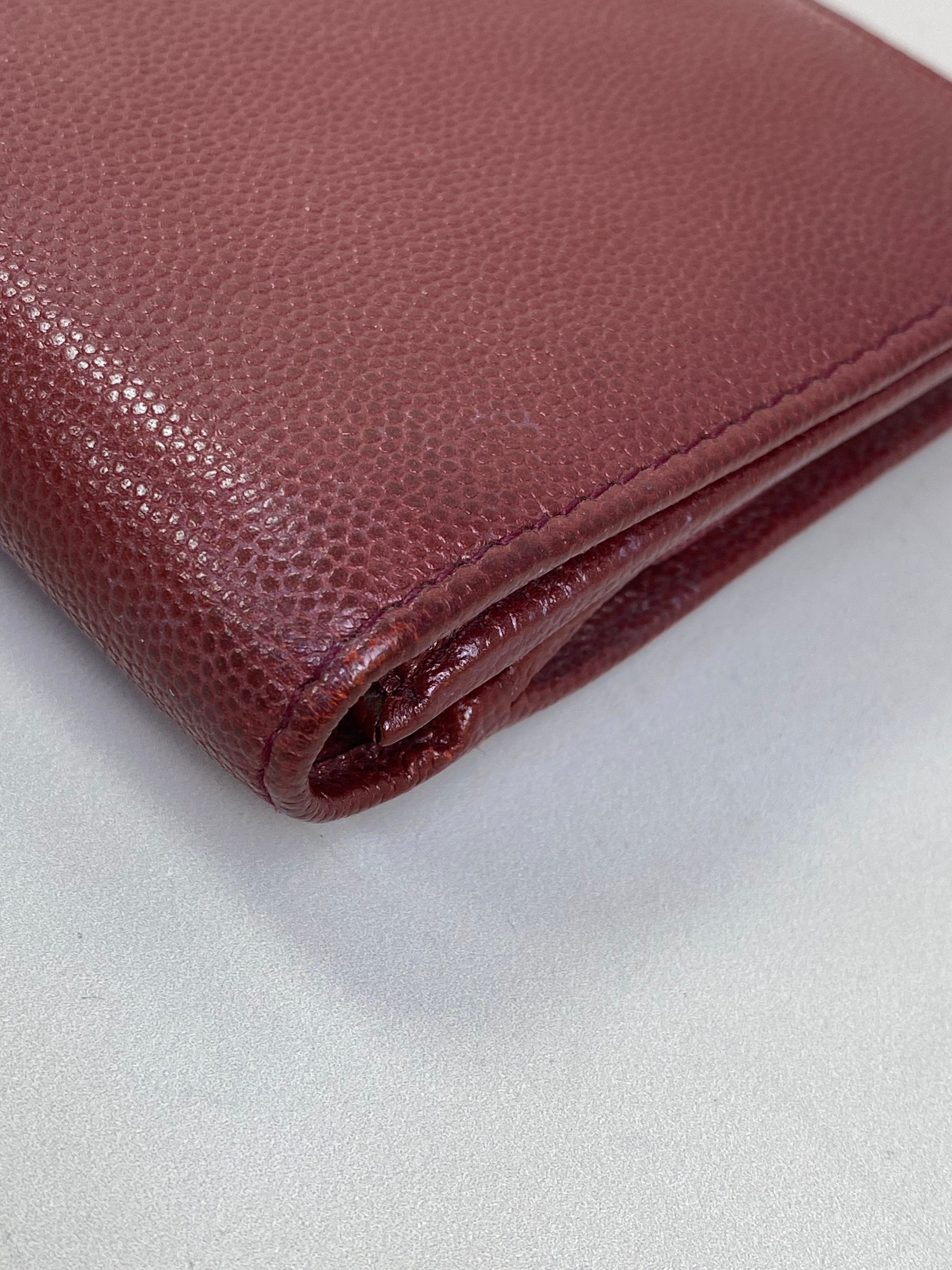 Chanel Red Fold Long Wallet