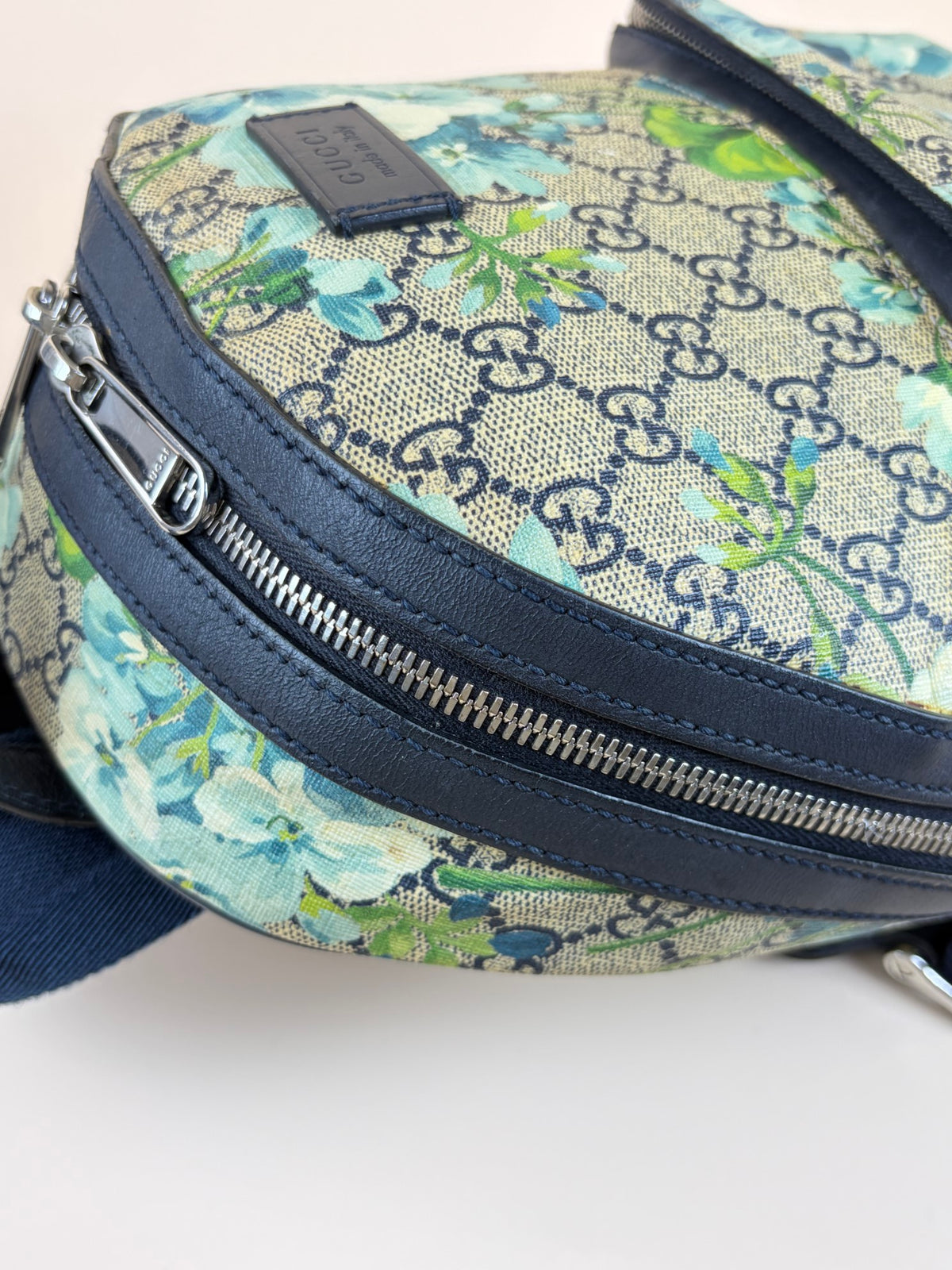 Gucci GG Supreme monogram blooms in blue Backpack Bag